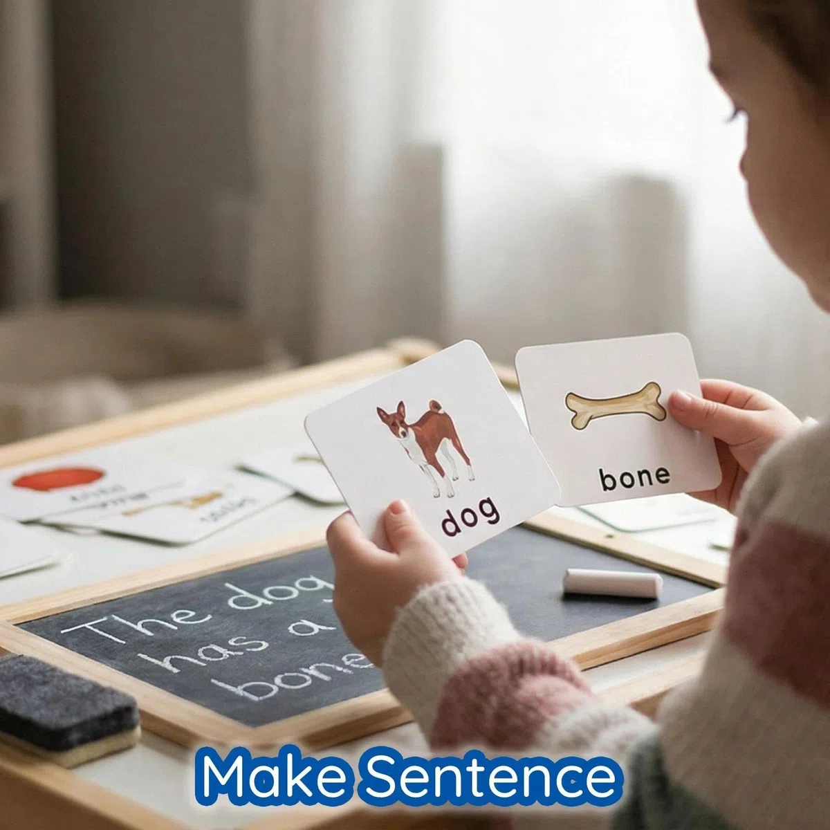 BOHS Gioco per Imparare l'Inglese con Parole Minuscole - 60 Schede Flash - Giocattoli Educativi per Bambini Prescolari
