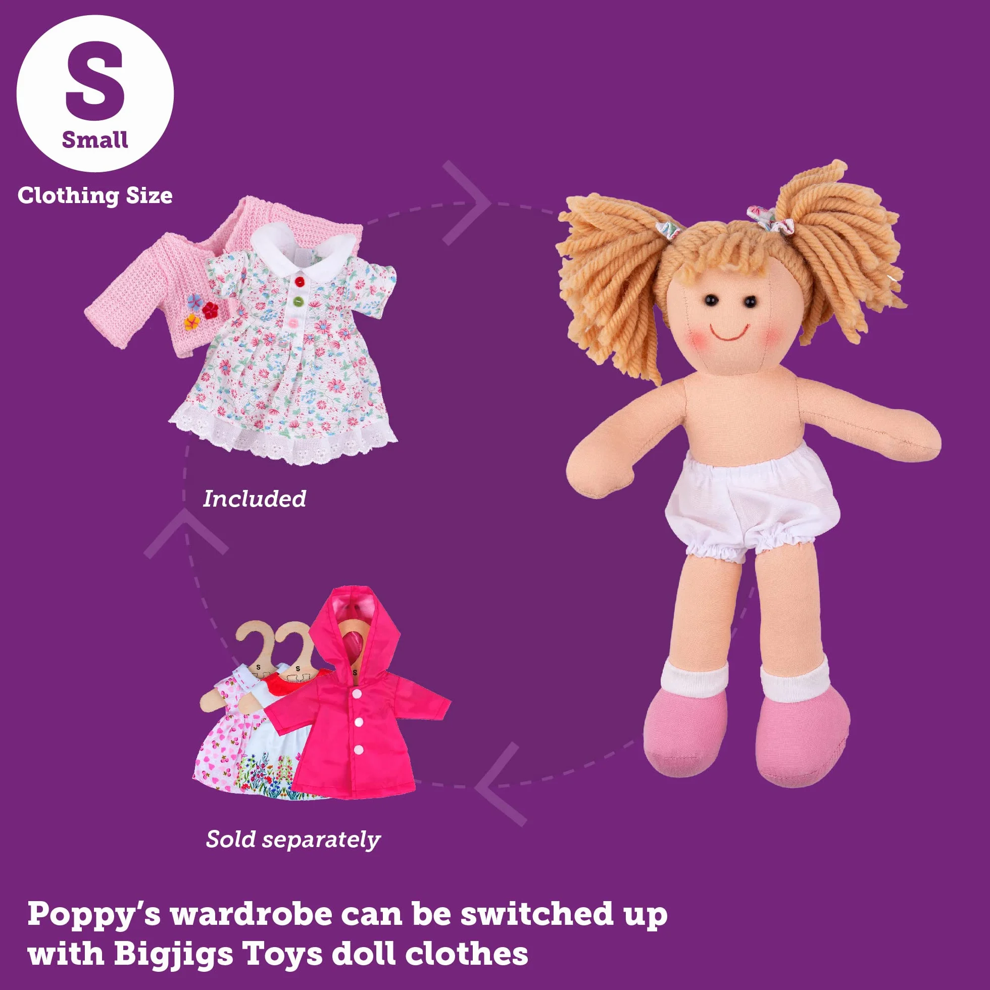 Bigjigs Toys Poppy 28cm Bambola