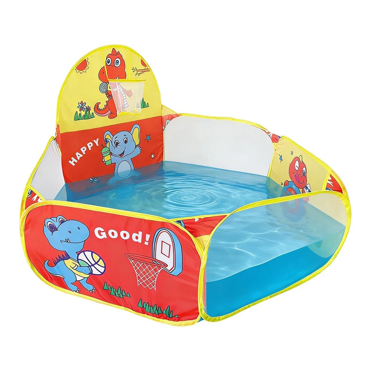 Piscina per palline per bambini - Tenda da gioco pieghevole con canestro da basket, mini vasca per palline addensata | Casetta da gioco portatile per interni ed esterni per il Ringraziamento, complean