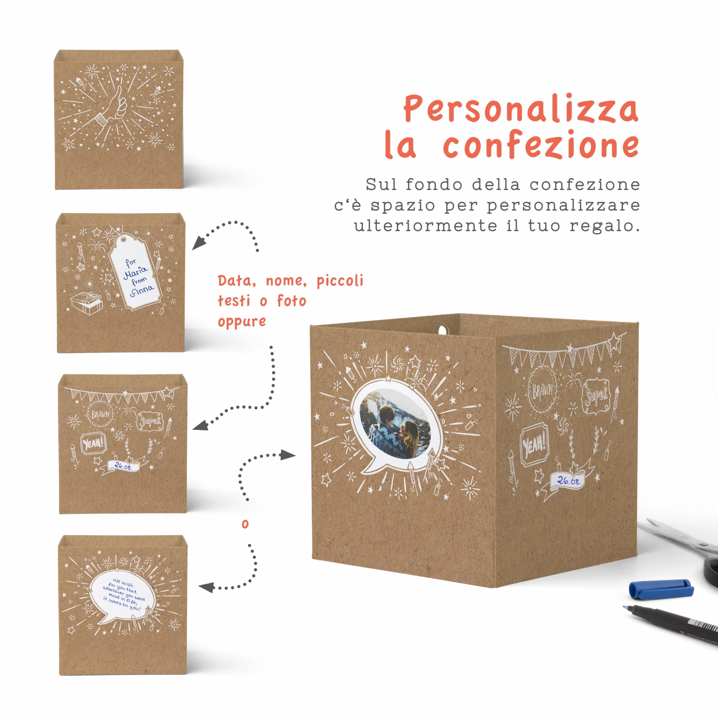 SURPRISA Confezione regalo, regalo per denaro, buoni per matrimonio, San Valentino, anniversario di matrimonio, puzzle