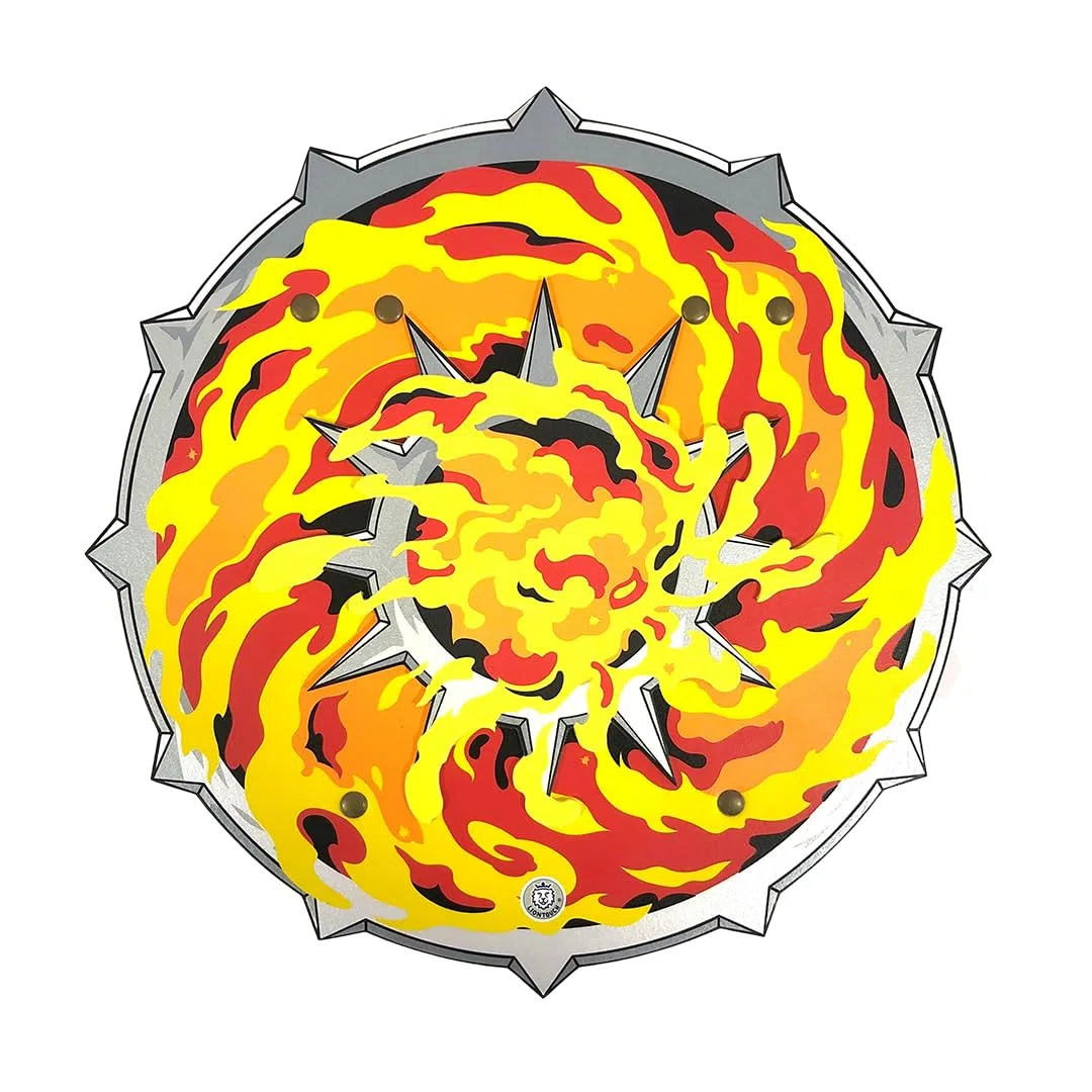 Liontouch - Scudo Fantasy con Fiamme - per Bambini età 3-8 Anni | Giocattolo Medievale in Sicura Gommapiuma per Giochi di Ruolo con Tema Fiamme Ruggenti | Accessorio per Battaglie, Cosplay e Costumi