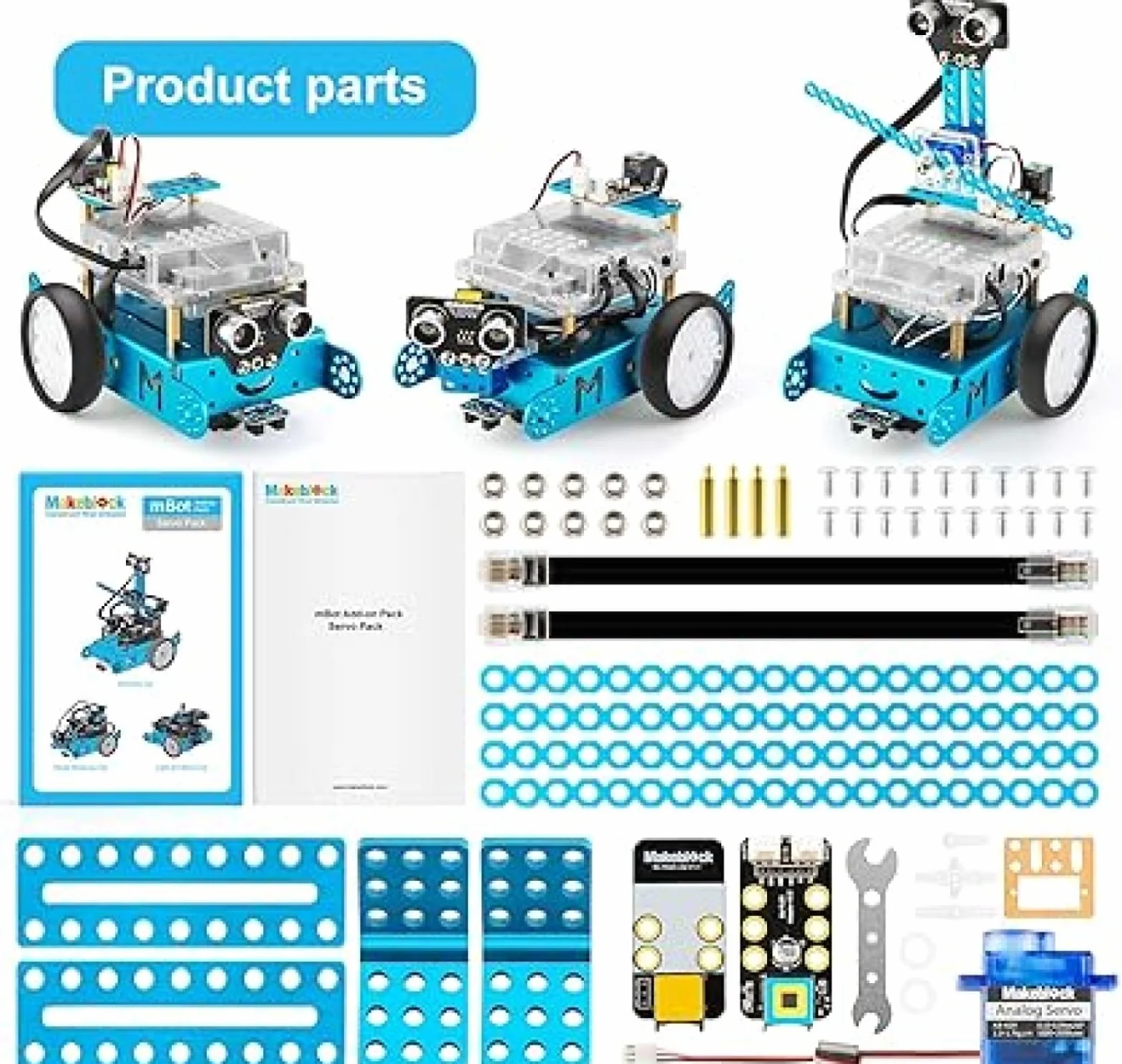 Makeblock mBot Pacchetto Aggiuntivo, Luce e Suono Interattivi, Robotica 3-in-1 pacchetto aggiuntivo, Robot Inseguimento Leggero, Lampada da Tavolo Intelligente, Robot Scorpion