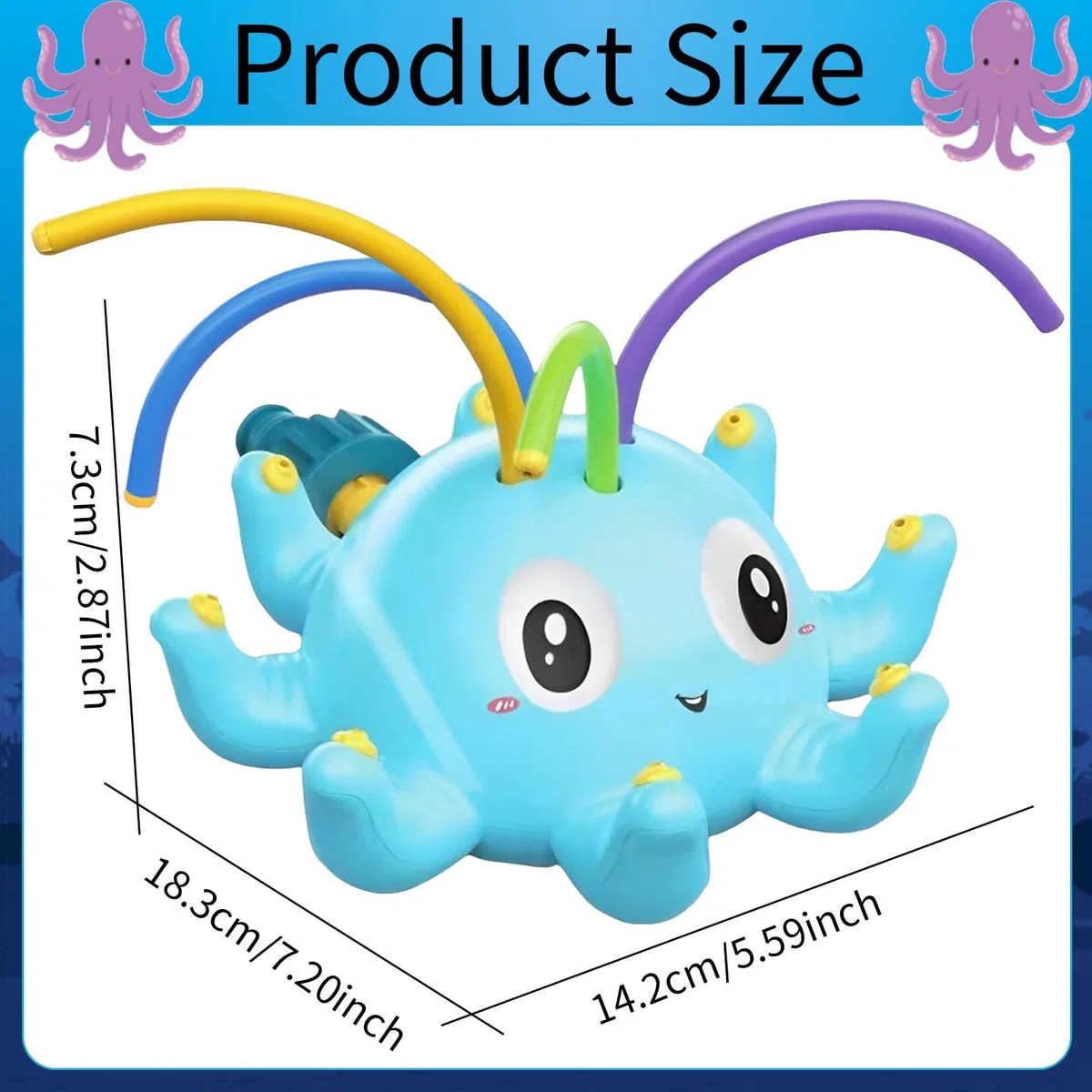 Giocattolo di Sprinkler, Irrigatore per Bambini, Outdoor Sprinkler Toy, Giocattolo Sprinkler Per Bambini, Giochi da Giardino per Bambini, Polpo Sprinkler Giocattolo, per Cortile, Giardino, Prato