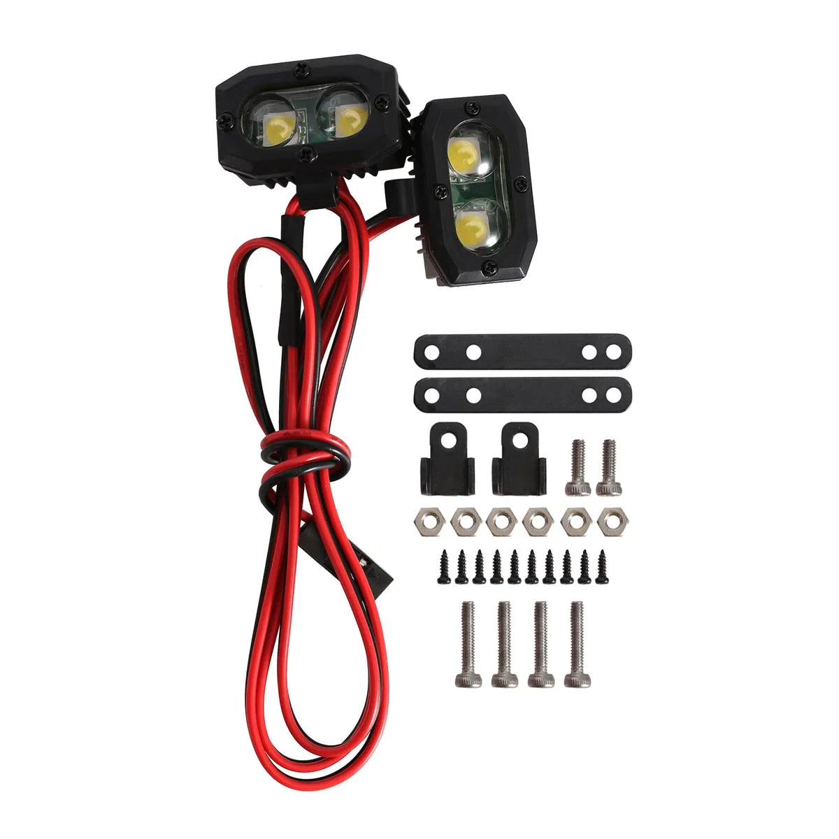 INJORA RC LED Luci 4 PZ Crawler Faro per Axial TRX-4 TRX6 SCX10 90046 Wraith Redcat Gen8 1/10 RC Crawler Auto Parti di Aggiornamento