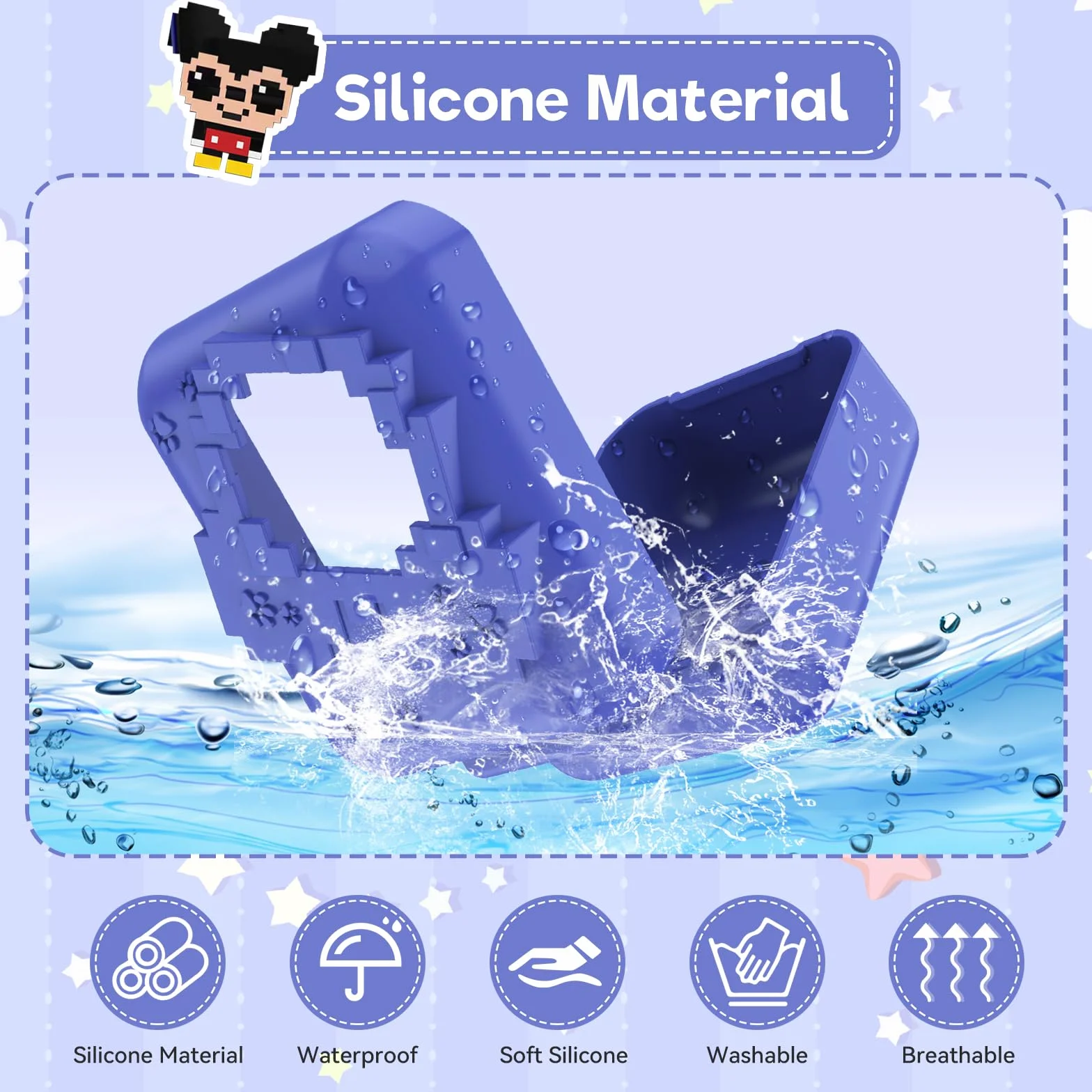 Qoosea Custodia in Silicone per Bitzee Animale Domestico Digitale con Cordino Custodia Protettiva in Silicone a Copertura Totale Custodia Morbida Compatibile con Bitzee
