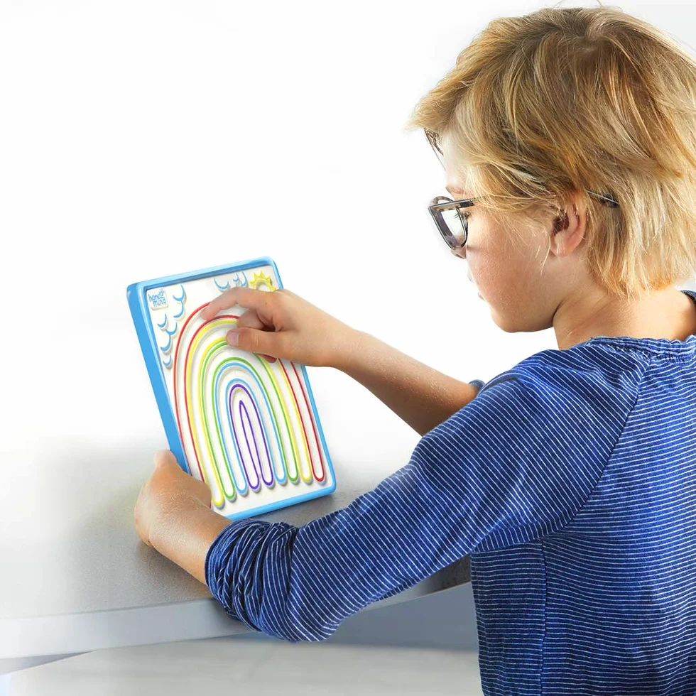 Learning Resources Set da 3 Labirinti della consapevolezza , Tavolette per la respirazione double-face da seguire con le dita, Mindfulness per bambini, Giocattolo di apprendimento socio-emotivo