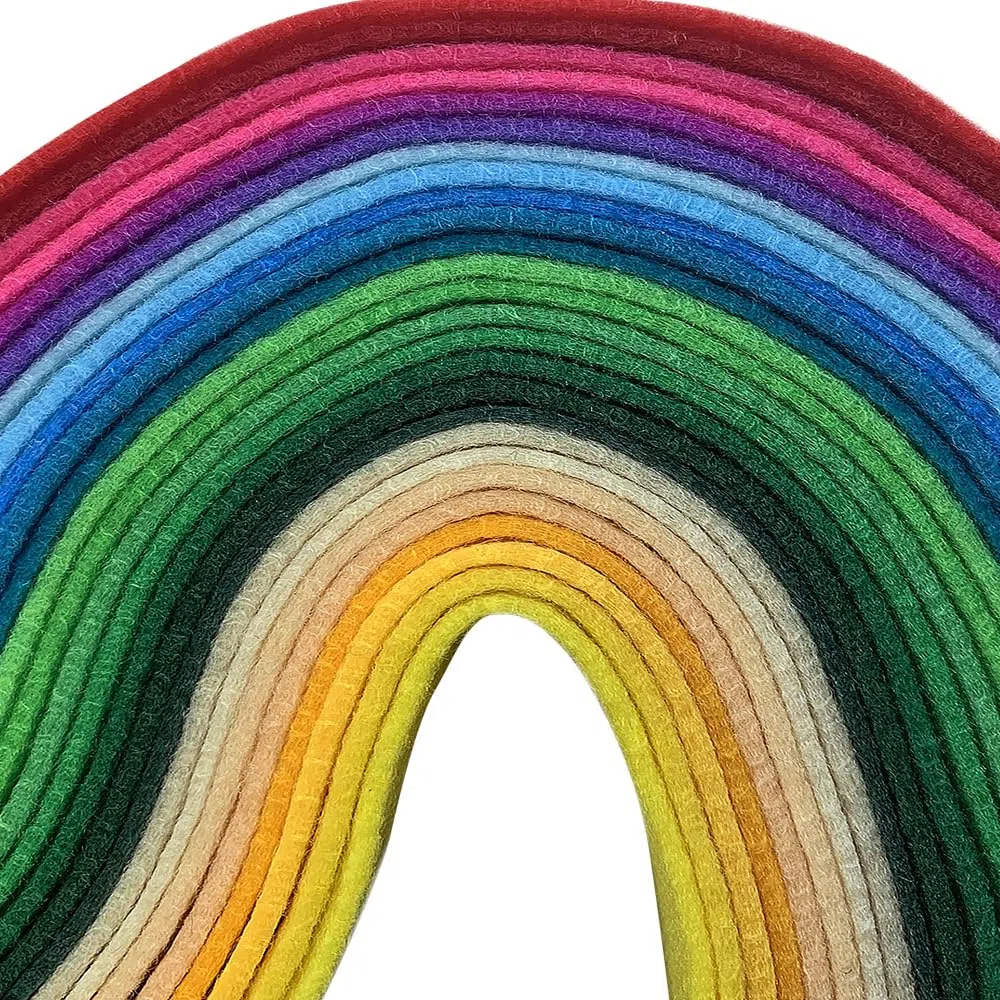 Feltro Artigianale, Foglio di Feltro 40 colori, Tessuti per Cucire, Panno in Tessuti per Decorazioni Fai da Te e Progetti per Feste per Bambini (20x30cm)