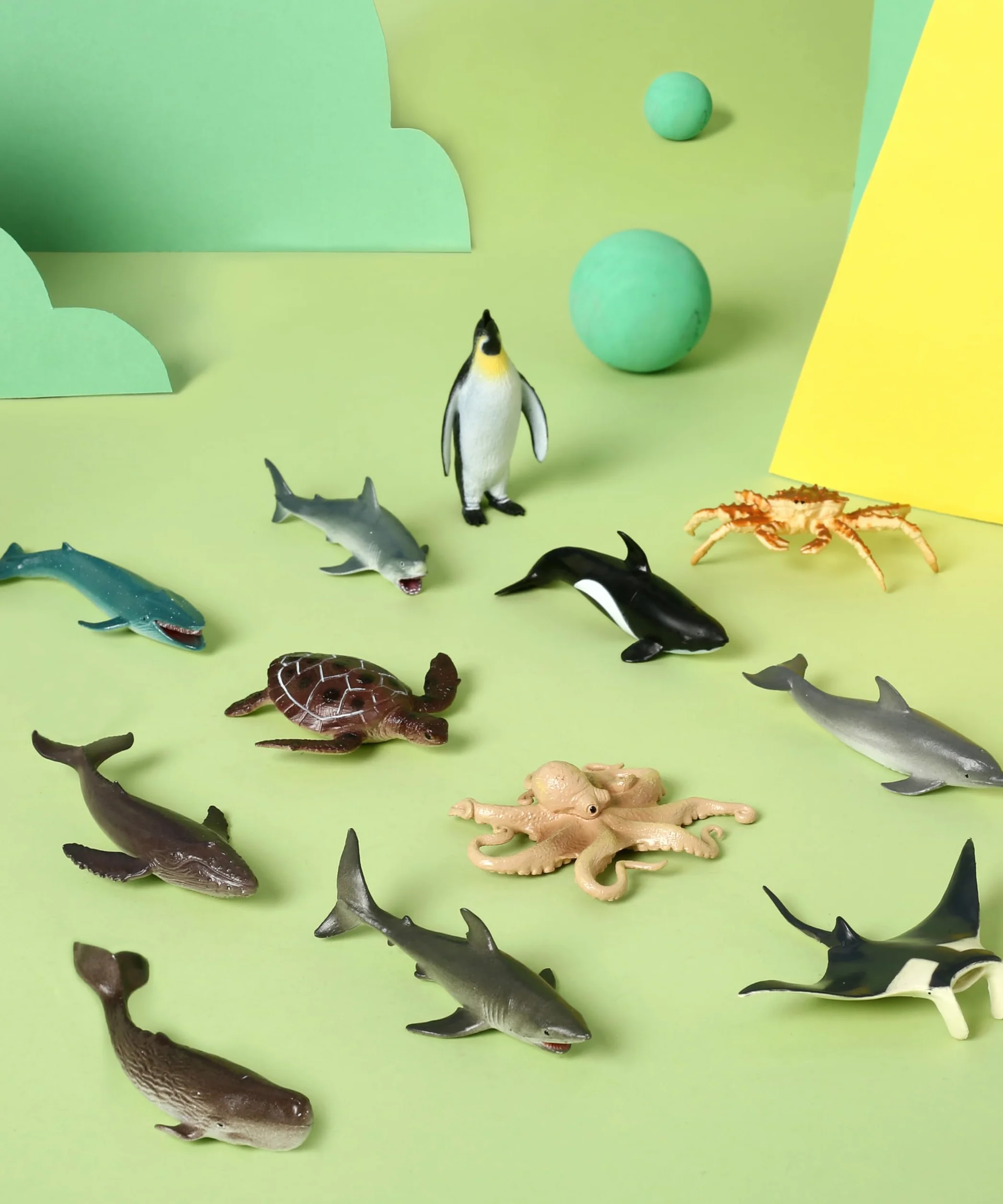 Mare Giocattolo Animale Figure, 12 Pezzi Marini Figure Animali, Oceano Giocattoli Animali, Mini Marini Giocattolo, Giocattoli Animali Marini, Oceano Figure Plastica, Animali Marini