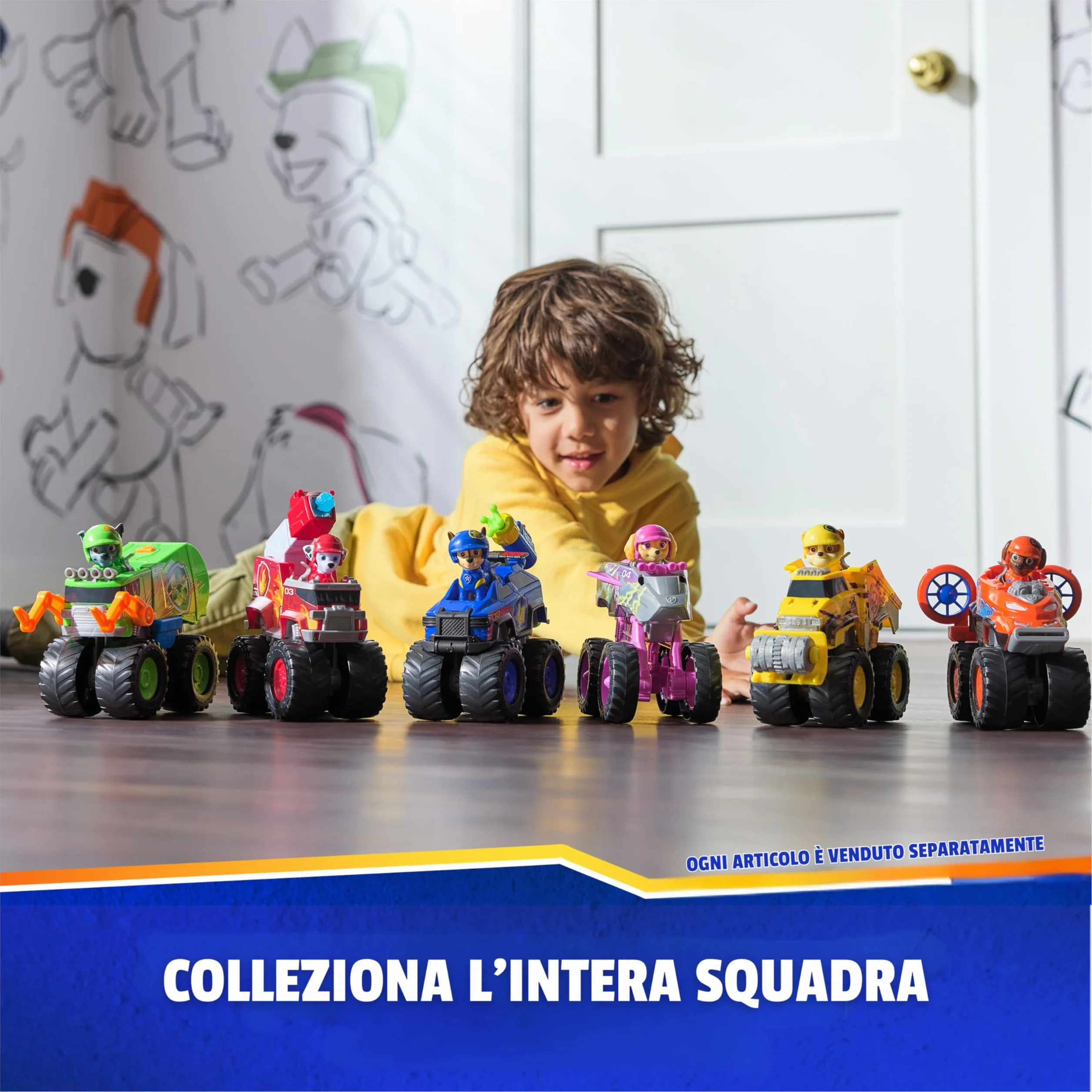 Paw Patrol: Rescue Wheels, Bulldozer di Rubble, Veicolo Giocattolo con Trasformazione e Personaggio Collezionabile, Giocattoli per Bambini e Bambine, 3+ Anni