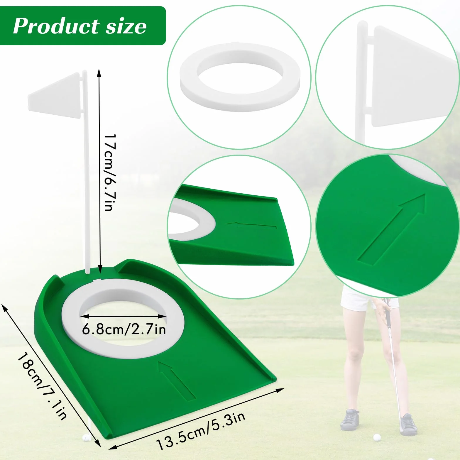 Abeillo Confezione da 2 tazze da golf con bandiera, per allenamento e allenamento di golf, per uomini e donne, per interni ed esterni, casa, ufficio, cortile, prato, 569782_1_cb4GP5Xdm
