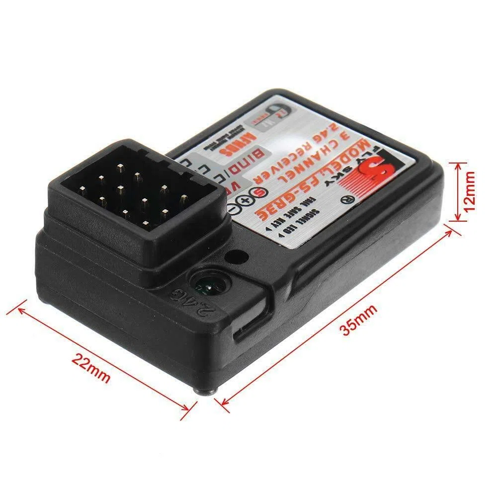 Ricevitore RC 2,4 GHz per auto barca, FS-GR3E 3 canali 3CH ricevitore per trasmettitore Fs-GR3C GT3B GT2 GT2E GT2G FS-T4B FS-i4 GT6B FS-i6