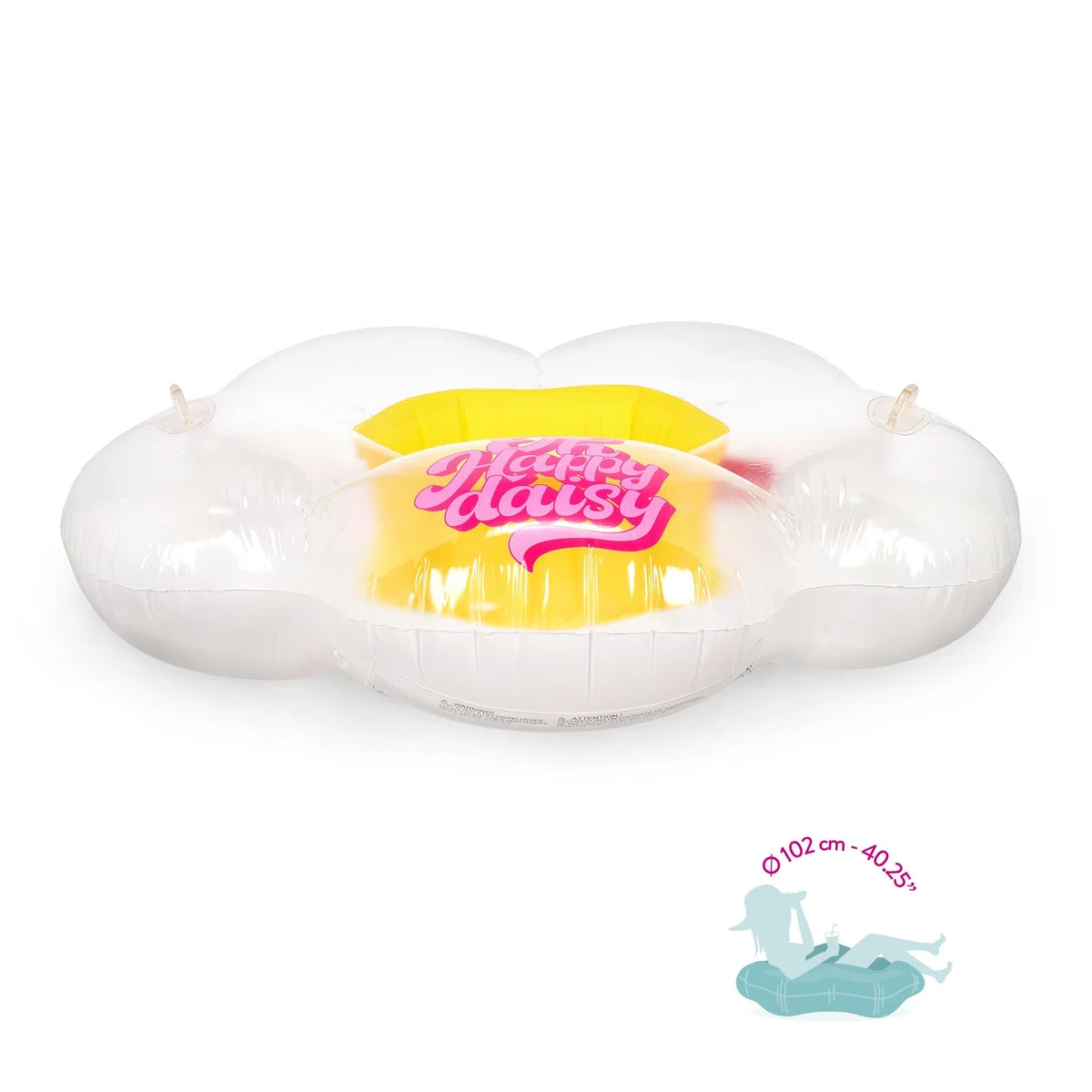 Legami - Ciambella Gonfiabile per Piscina, Maxi Ciambellone per Ragazzi e Adulti, Accessorio Mare Spiaggia, Sostiene Fino a 80 Kg, a Forma di Salvagente, Diametro 102 cm, Daisy