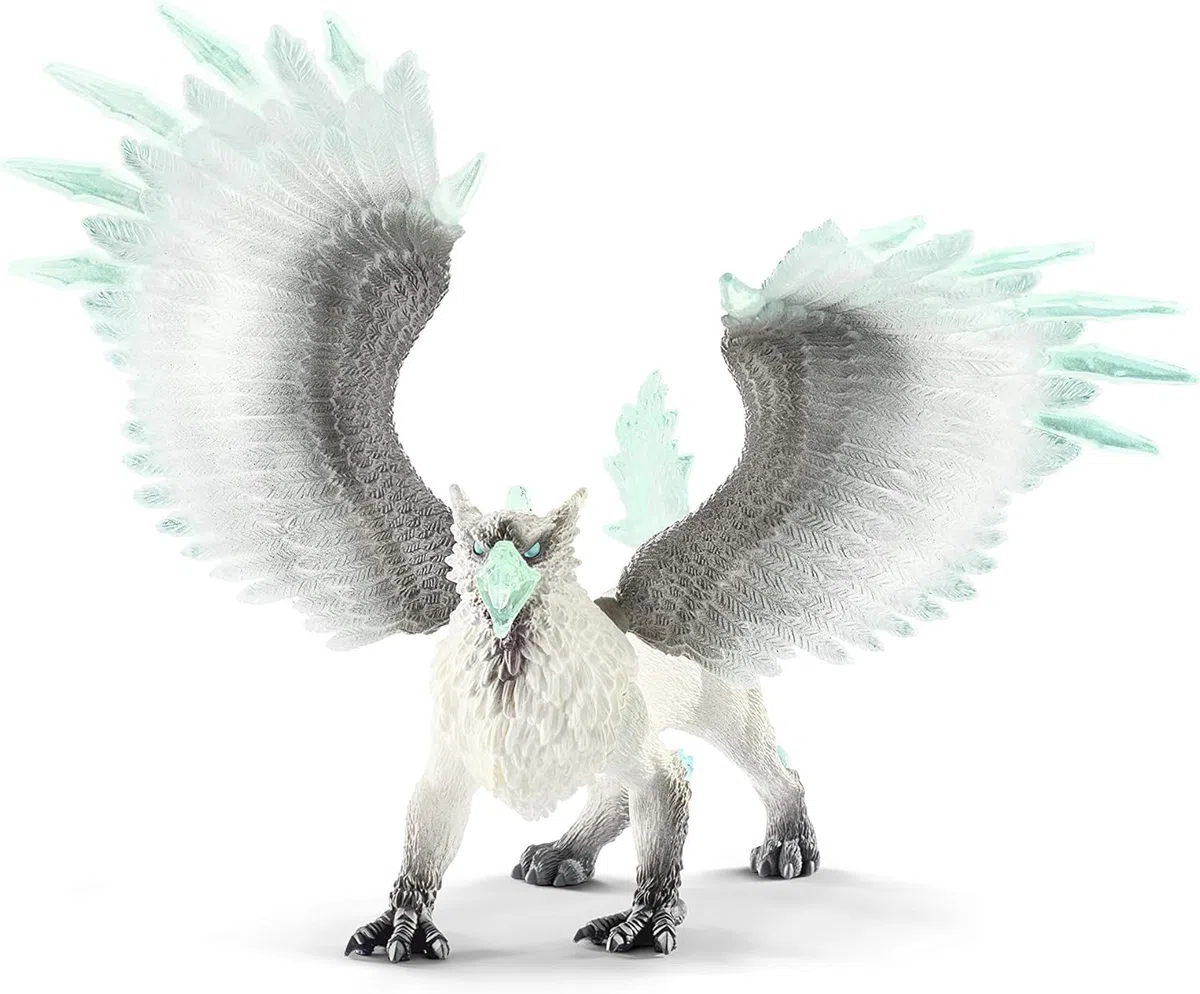 SCHLEICH ELDRADOR CREATURES | Grifone di ghiaccio 70143 | mostro ELDRADOR con ali mobili | figura da collezione | regalo per bambine e bambini | dai 7 anni | 22 x 9 x 12 cm