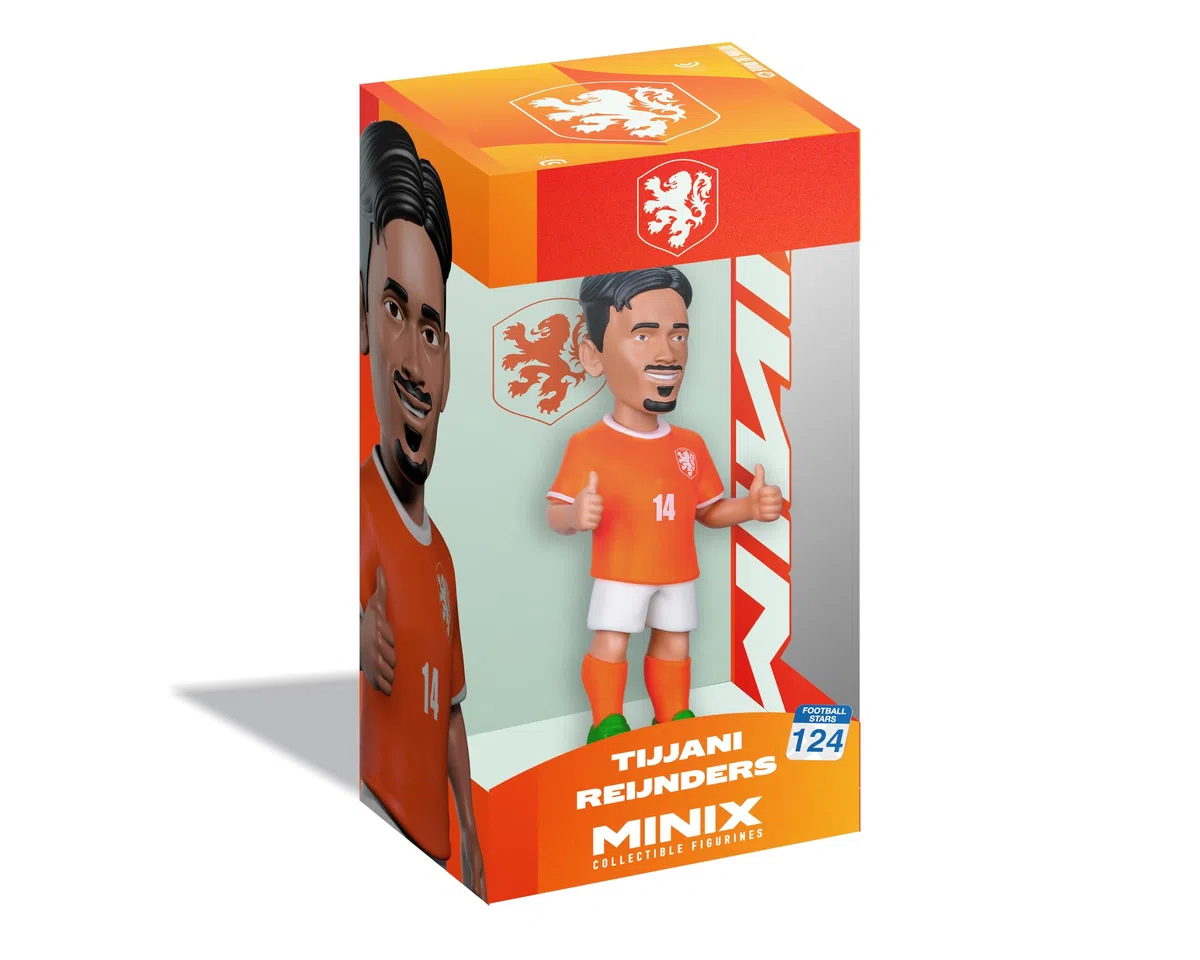 MINIX - Football Stars - Coppa del Mondo #124 - Paesi Bassi - Reijnders - Personaggio da collezione 12 cm