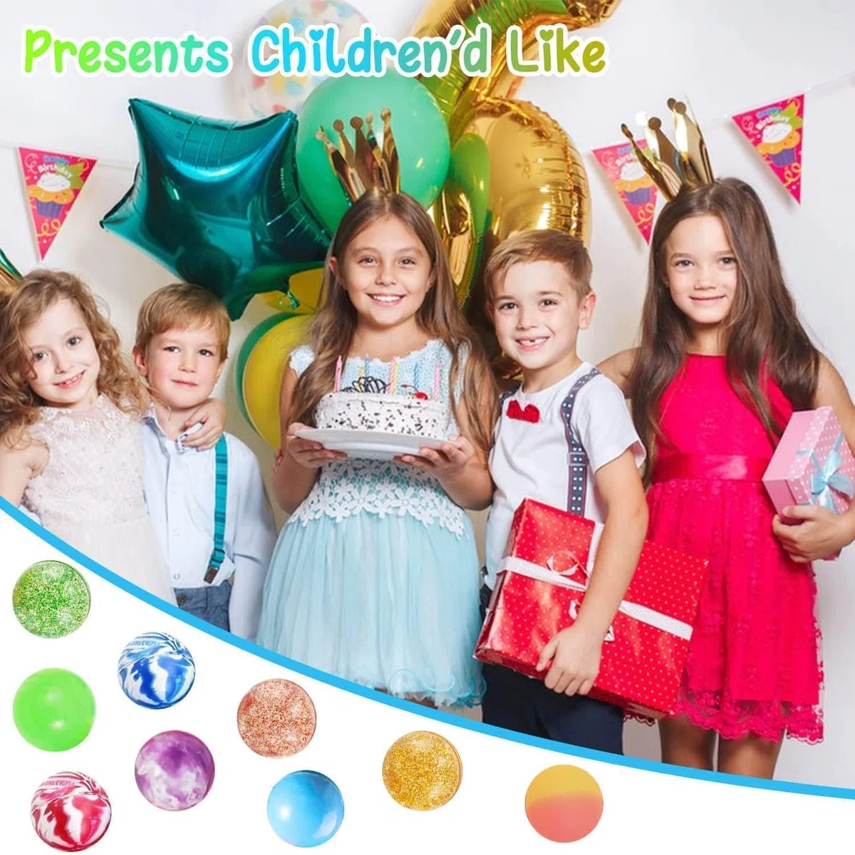 Palline Rimbalzanti per Bambini, 100 Pezzi Palline Rimbalzanti, 25 mm Pallina Rimbalzante Adatto per Premi in Classe Bomboniere Studenti e bambini per Giocare Sempre e Ovunque