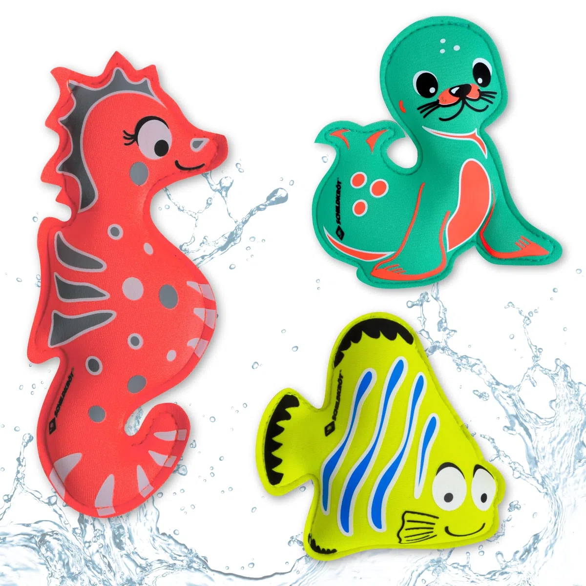 Schildkröt Funsports Animali da Immersione in Neoprene, 3 Pezzi - 1 Leone Marino, 1 Cavalluccio Marino, 1 Pesce, Perfetto per l'Allenamento di Resistenza in Acqua