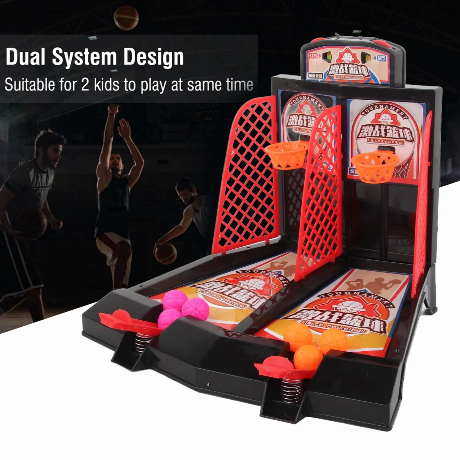 VGEBY Basket da Tavolo, Gioco da Tavolo per Pallacanestro per Bambini Gioco di Tiro con Catapulta per Bambini Gioco per Adulti