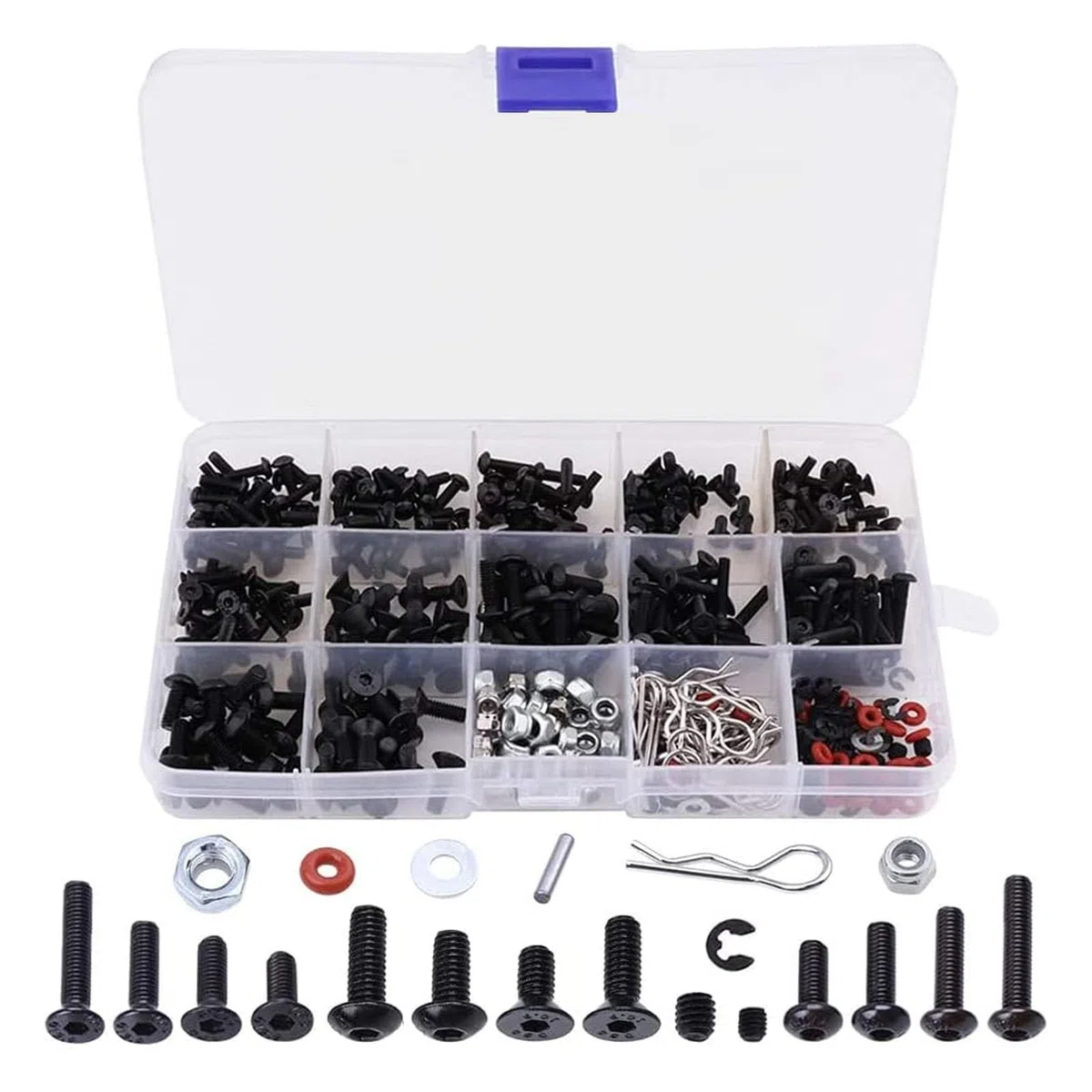 500 accessori RC, kit di viti RC, accessori RC 1/10, RC Crawler 1/10, accessori per auto RC, accessori per modellismo RC, per RC Cars Trucks Crawler in scala 1/8, 1/10, 1/12 e 1/16