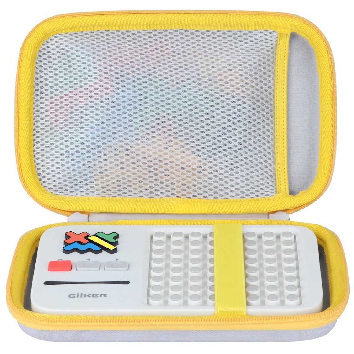 Lebakort ﻿Duro Viaggio Caso Custodia per Giochi Puzzle GiiKER Super Blocks (Bianco+Giallo)