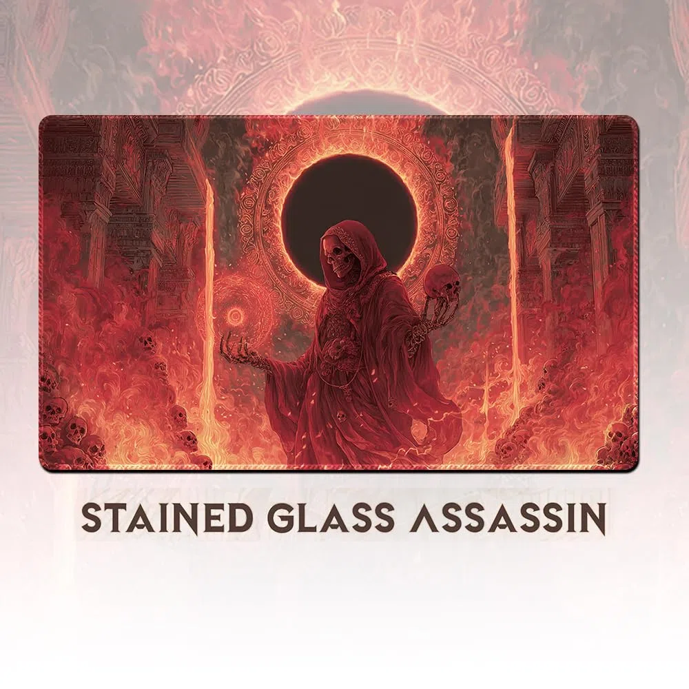 MTG, tappetino da gioco con custodia impermeabile nera, dimensioni 60 x 35 cm, con bordi cuciti MTG, tappetino da gioco con carte collezionabili, tappetino da gioco TCG (senza zona, 11)