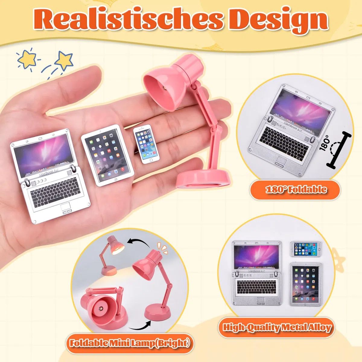 15 Accessori Per L'Apprendimento Della Casa Delle Bambole In Miniatura, Scala 1:12, In Miniatura, Simulazione, Computer Portatile, Tablet, Telefono, Lampada, Libro, Occhiali, Cuffie Da Caffè (A)