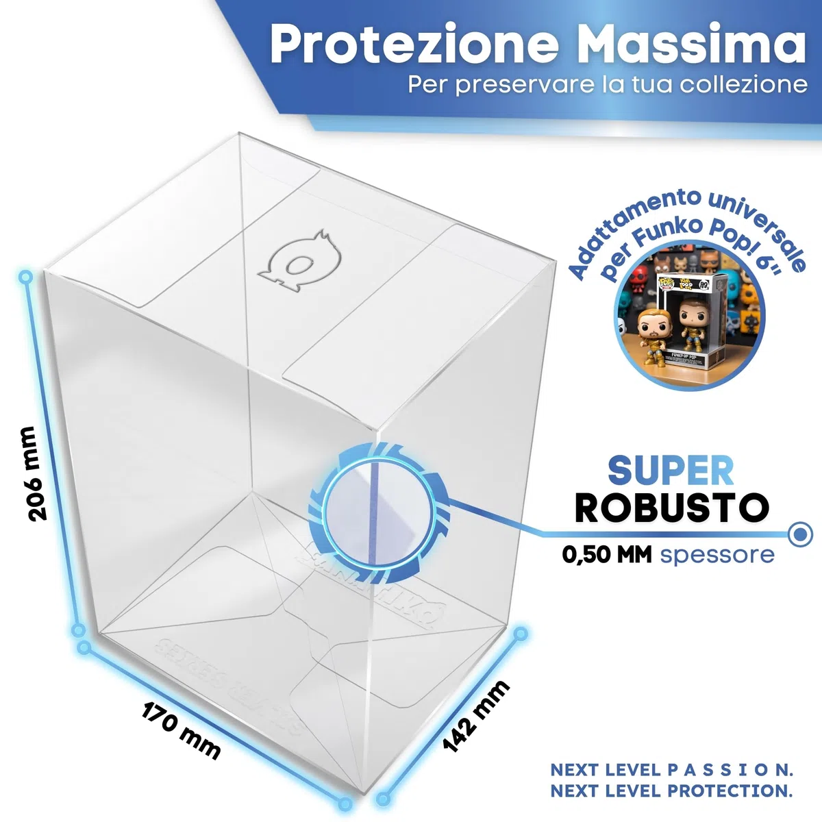 Confezione da 5 Protettori GOLD per Funko Pop 6'' – Protezione Funko Pop da 0,5 mm – Mantieni la tua Collezione in Perfette Condizioni Grazie al tuo Pop Protector