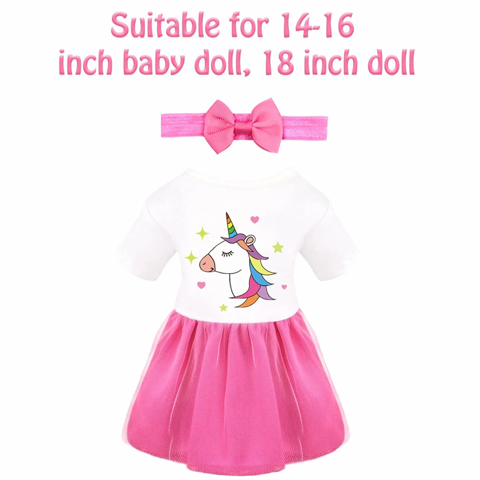 Accessori per bambole - Set di Alimentazione e Cura per Bambole con Biberon e Pannolini per Ragazze, Regalo Giocattoli per Bambini, Vestiti per Bambola Adatta 14-16 Pollici e 18 Pollici Bambola
