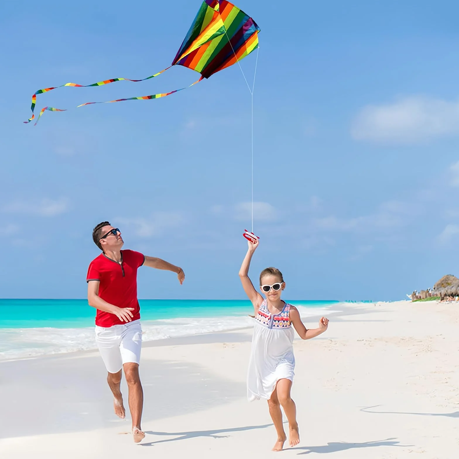 Aquilone Arcobaleno Colorato Tascabile con Coda Lunga, Aquiloni Tascabili, Aquiloni Facili da Far Volare per Principianti, Ideale per Parchi Spiaggia o Attività all'Aperto