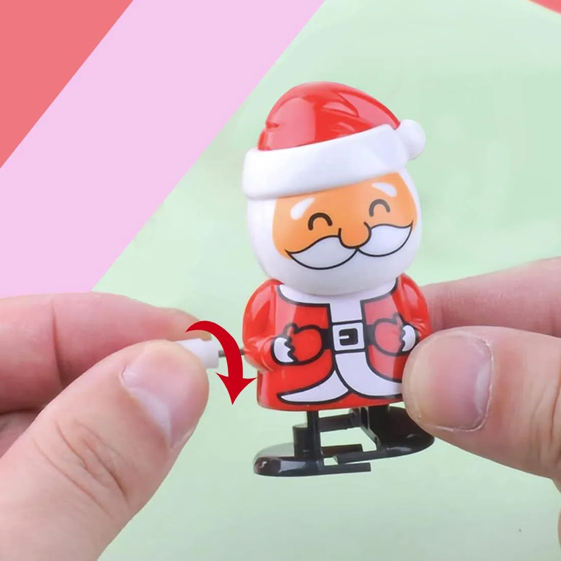 Giocattoli a Carica Manuale Natalizi, 6 Pezzi Personaggi a Molla Riempimento del Calendario dell'avvento Calze Natale Feste Regali, Natalizia Giocattolo per Carica Regalo per Neonati Bambini Adulti