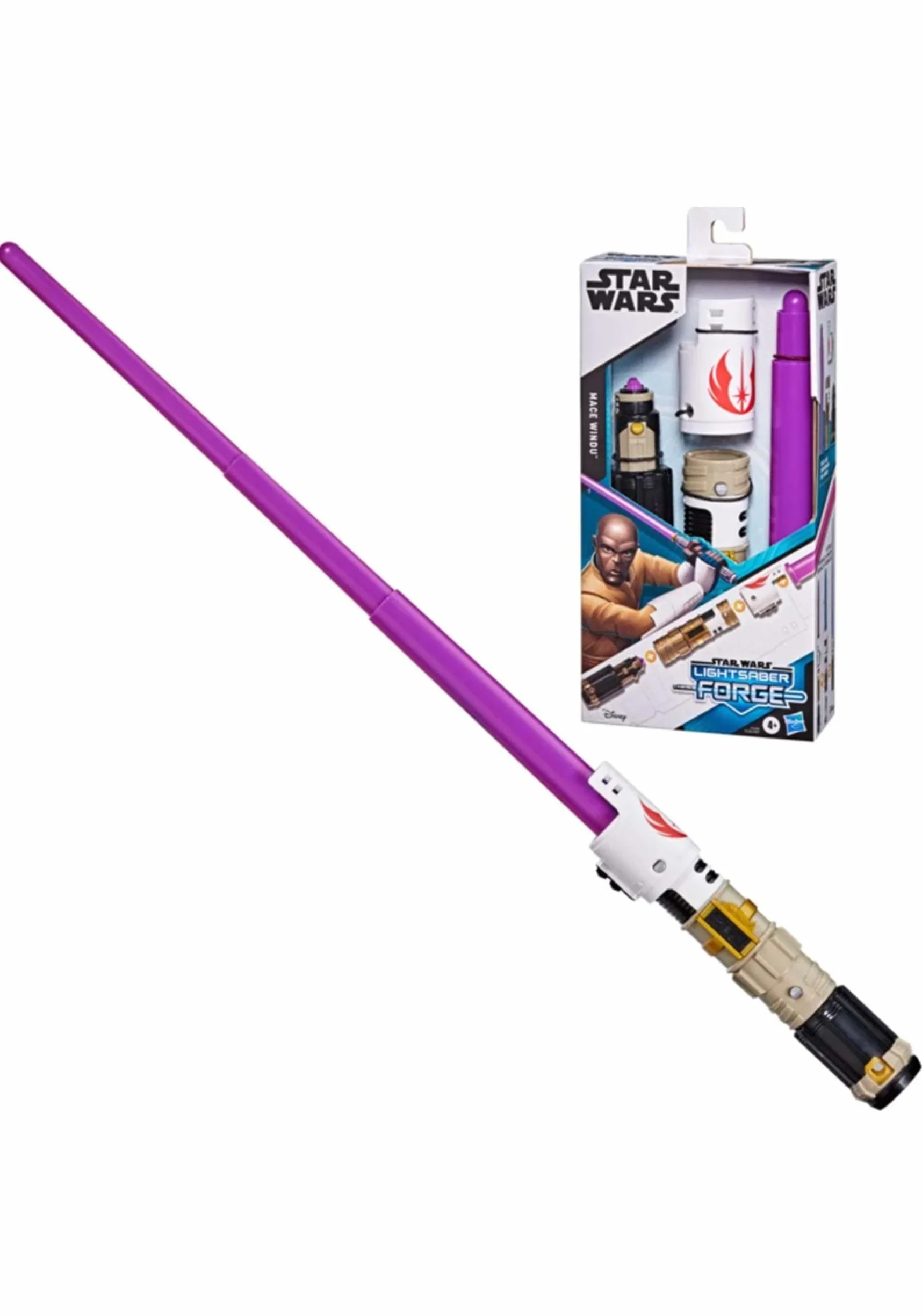 Hasbro Star Wars Forge Mace Windu, gioco di ruolo regolabile per bambini dai 4 anni in su