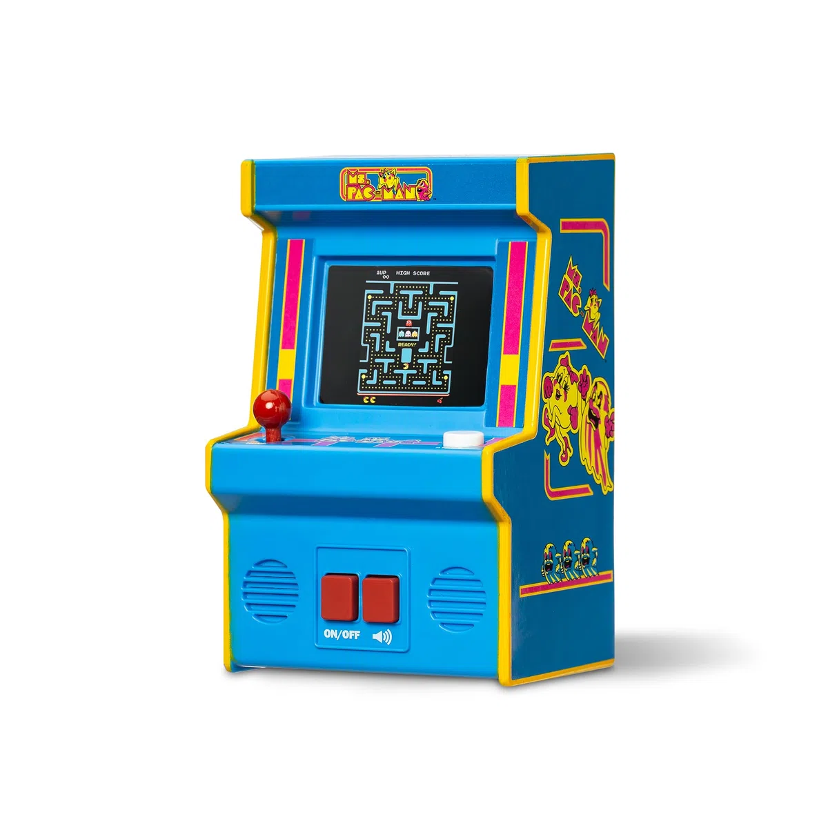 Basic Fun Arcade Classics Ms. Pac-Man - Console da Tavolo Retrò con Schermo TFT