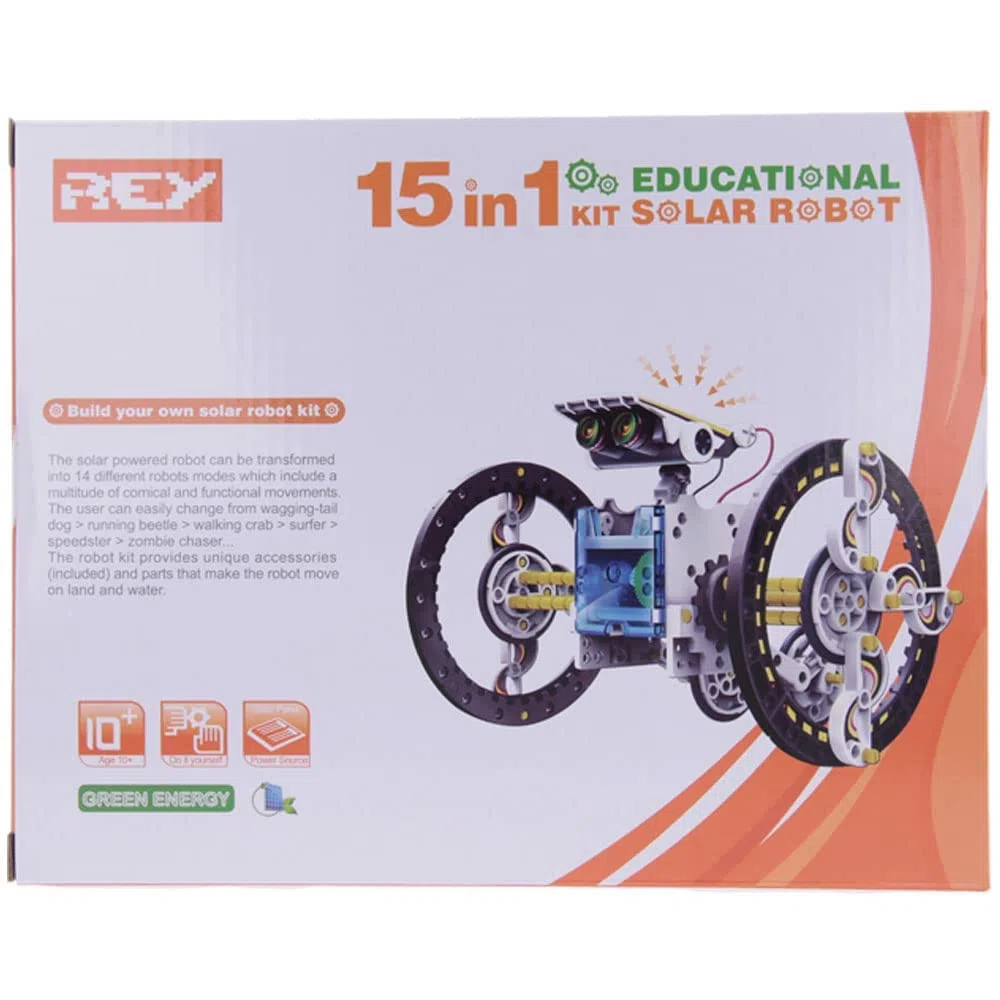 15 in 1 Solar Robot - Solar Toy Kit - 15 modelli di costruzione