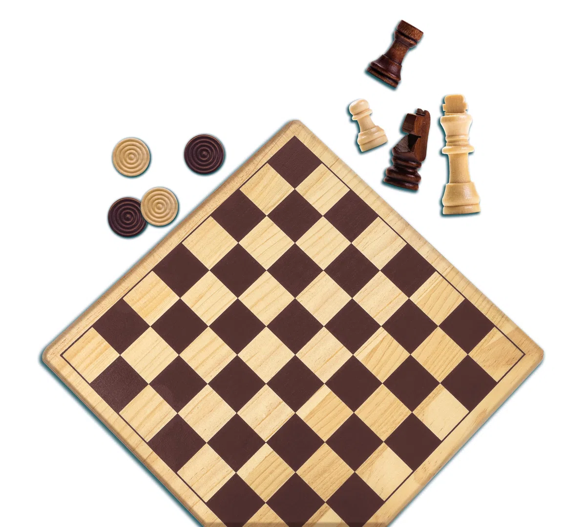 Clementoni - Dama e Scacchi in Legno, Gioco da Tavolo Ragazzi 6+ Anni e Adulti, per 2 Giocatori, Idea Regalo Made in Italy, Lingua Italiana, 16828