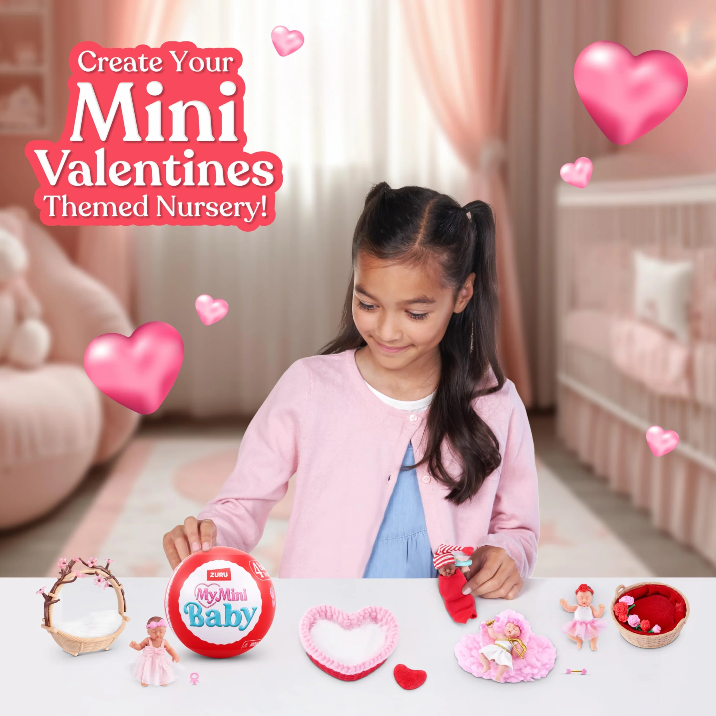 My Mini Baby Sweet Hearts Series 1 2 Pack by ZURU – Capsula misteriosa con bambole da collezione con accessori e set da gioco, giocattolo realistico in miniatura per bambine dai 3 anni in su
