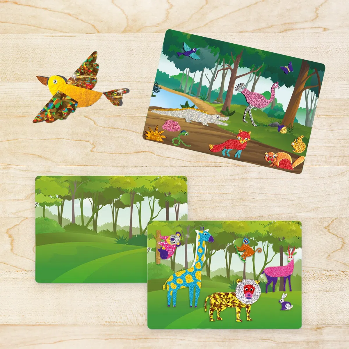 Ludilo - Foil Fun World Animal | Artigianato Bambini 4 Anni O Più | Giochi Per Bambini 1 Giocatore | Giochi Educativi Bambini 4 Anni O Più | Artigianato Bambini con 100 Fogli