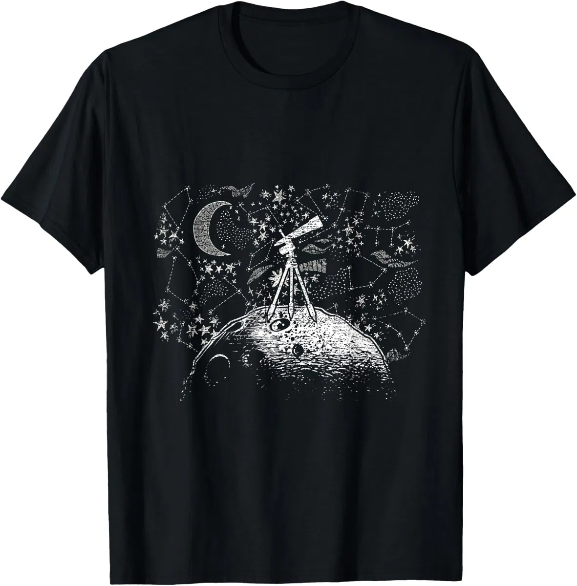 Galassia Telescopio Luna Astronomia Maglietta