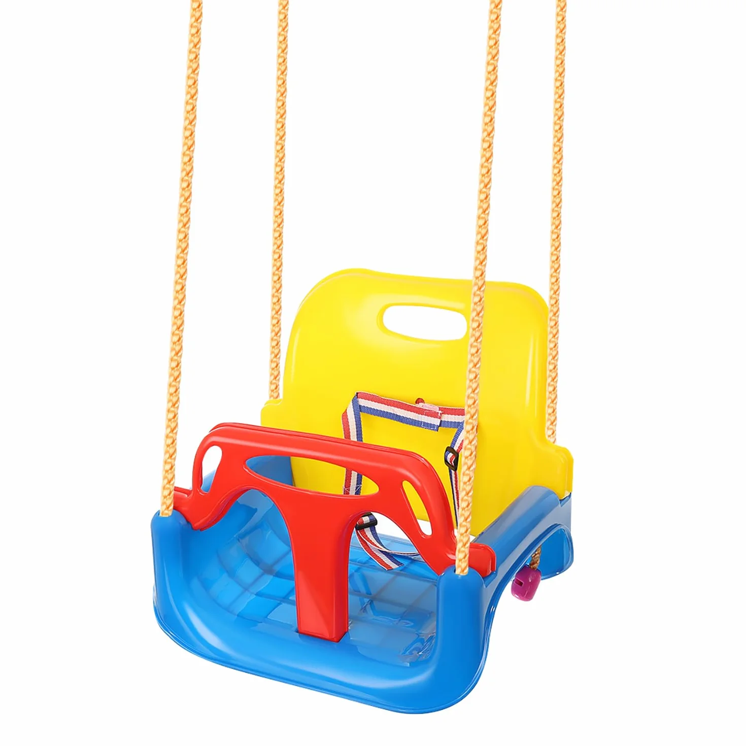 KRUZZEL Sedile per altalena con schienale e seduta, per bambini piccoli e grandi, blu, adatto per interno ed esterno, trasformabile, cresce con il bambino, 23552