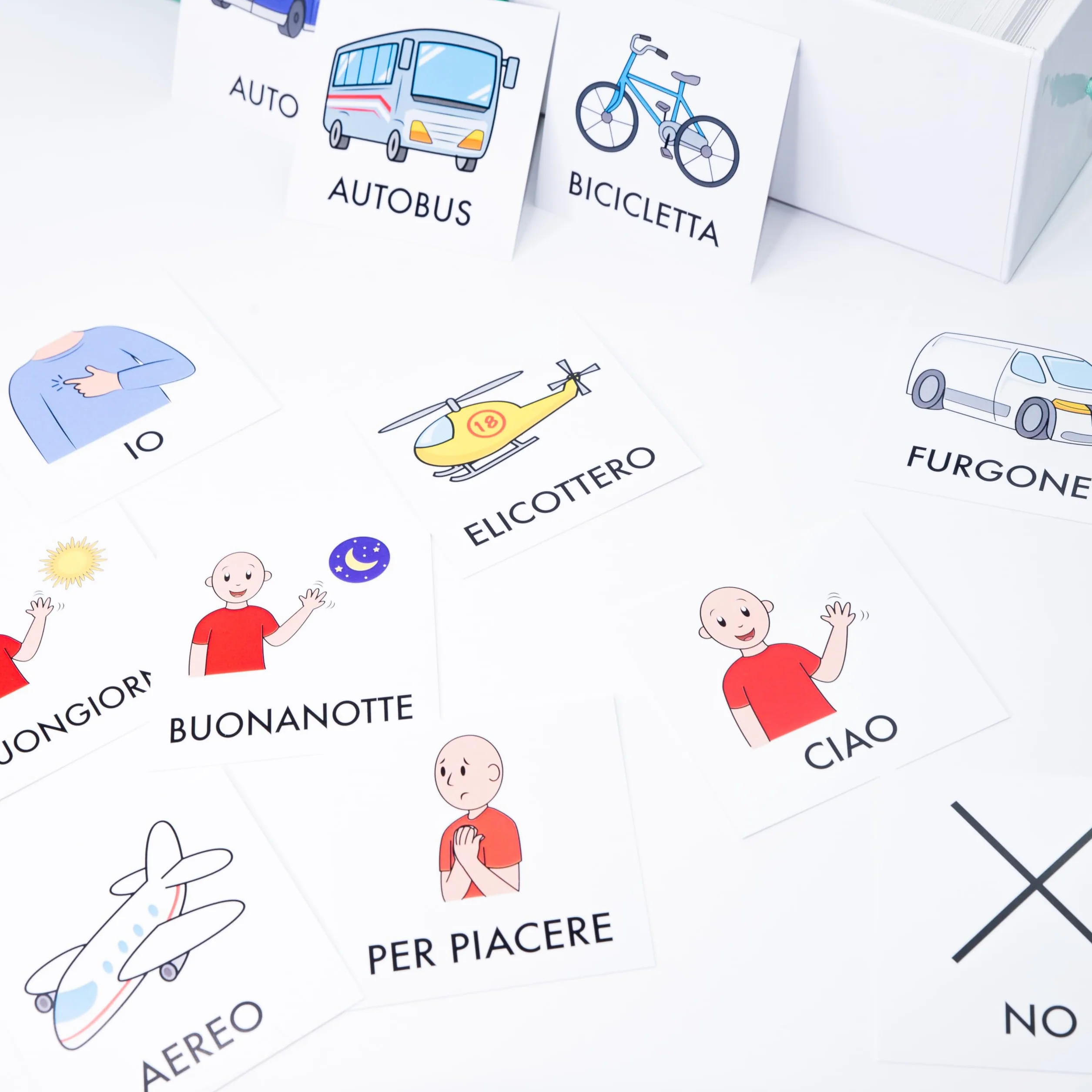 FLASHCARDS BAMBINI ITALIANO | PECS Autismo Immagini Italiano | Carte Flash Linguaggio Per Bambini | Il Kit Dei Pittogrammi - Editorial GEU (Italiano - 400 Flashcards)
