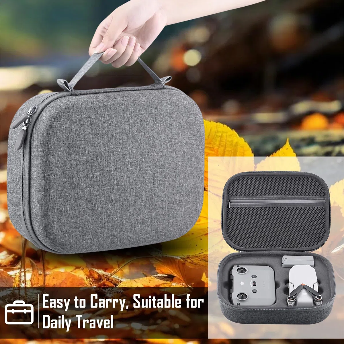 Mini 2 SE/Mini 4K Custodia da Trasporto Impermeabile Borsa da Viaggio Portatile Anti-collision Rigida Scatola di Immagazzinaggio per DJI Mini 2 SE/Mini 2 Drone e RC-N1 Telecomando Accessori