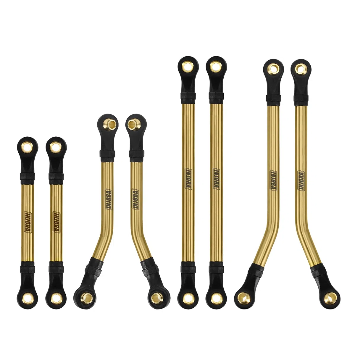 INJORA 8PCS Ottone Gioco Elevato Set di Collegamenti per 1/18 RC Crawler TRX4M High Trail K10