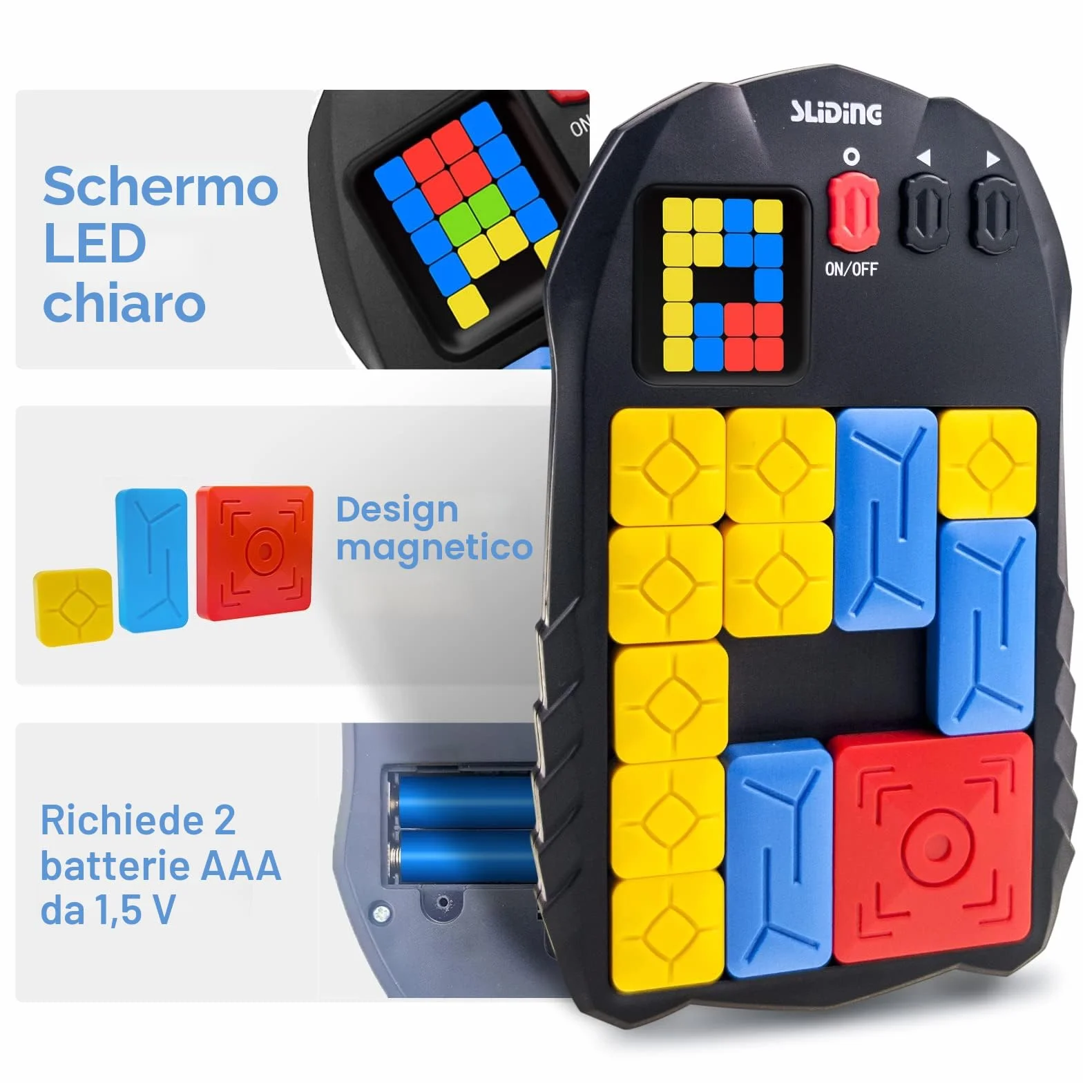 Puzzle rompicapo a scorrimento, gioco di memoria con oltre 500 livelli, palmare da gioco elettronico, giocattolo educativo per bambini e adulti