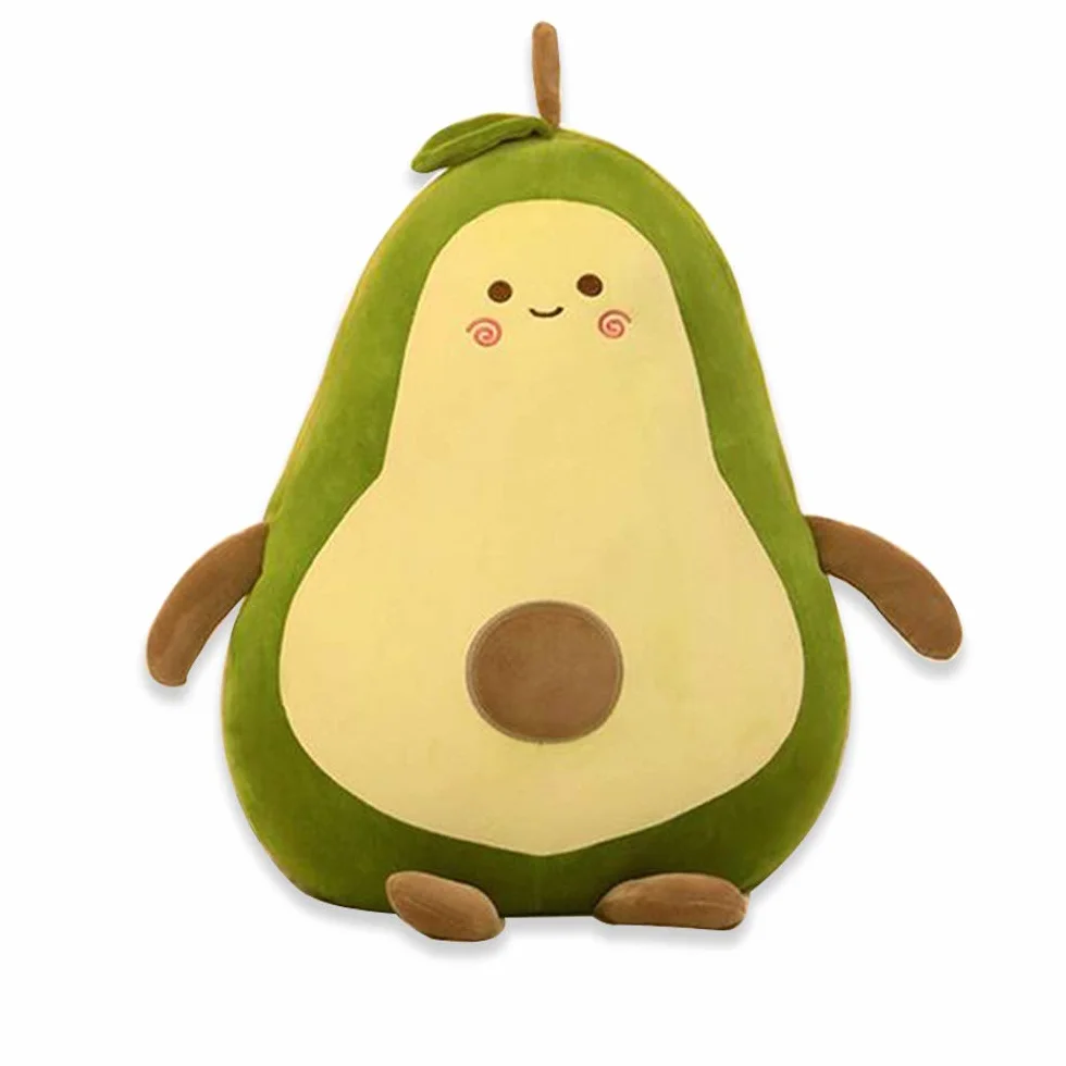 OUKEYI - Cuscino morbido peluche da 50 cm, con frutta di avocado, ideale come regalo per bambini, ragazze, ragazzi e amici.