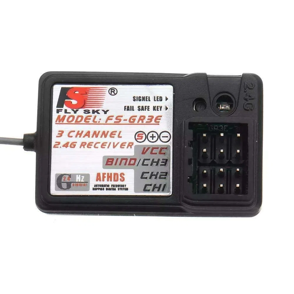 Ricevitore RC 2,4 GHz per auto barca, FS-GR3E 3 canali 3CH ricevitore per trasmettitore Fs-GR3C GT3B GT2 GT2E GT2G FS-T4B FS-i4 GT6B FS-i6