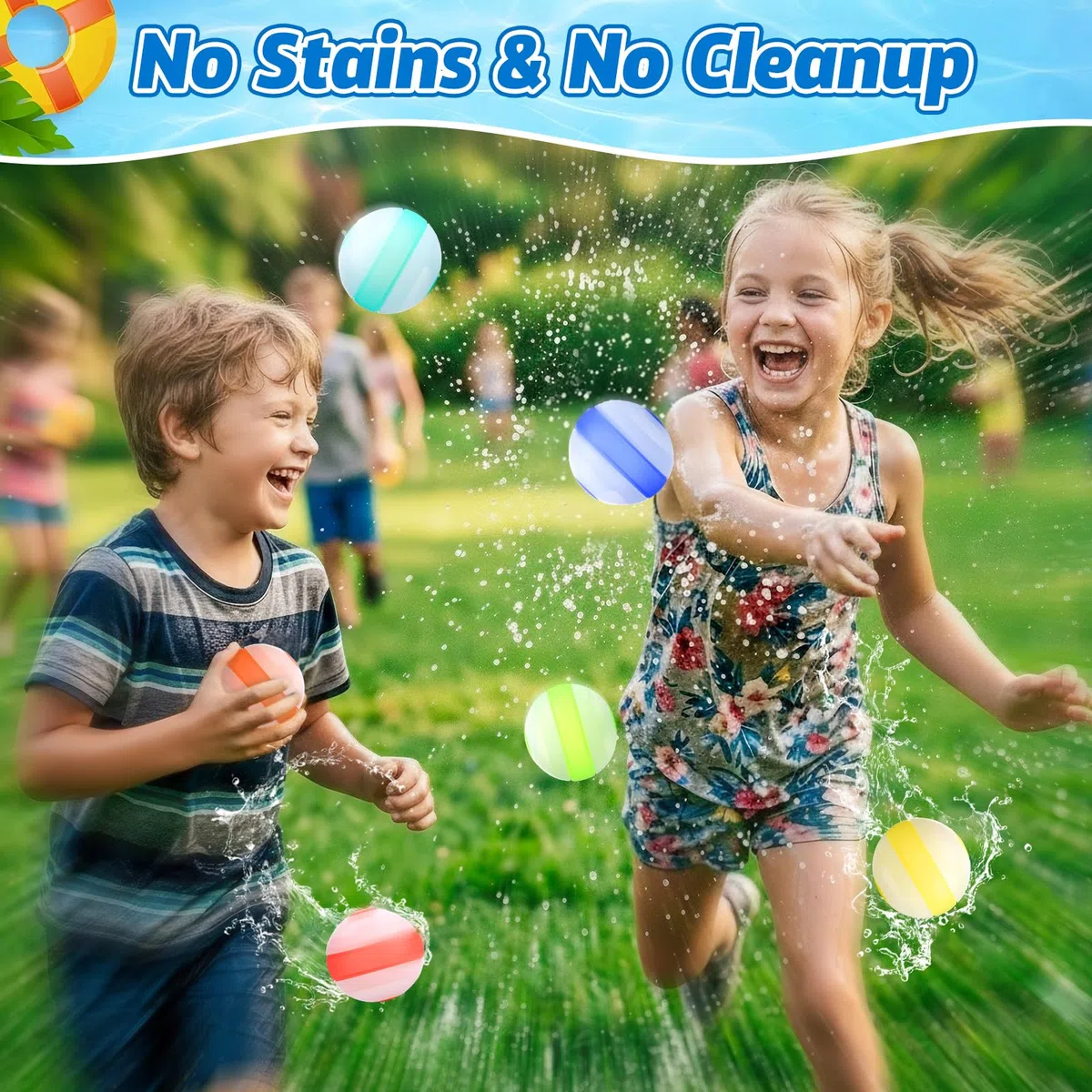 12 PCS Gavettoni Riutilizzabili, Palloncini Acqua Riutilizzabili in Silicone, Gavettoni Acqua Autosigillanti, Bombe d'Acqua a Riempimento Rapido per Bambini e Adulti, Giochi da Esterno e Piscina