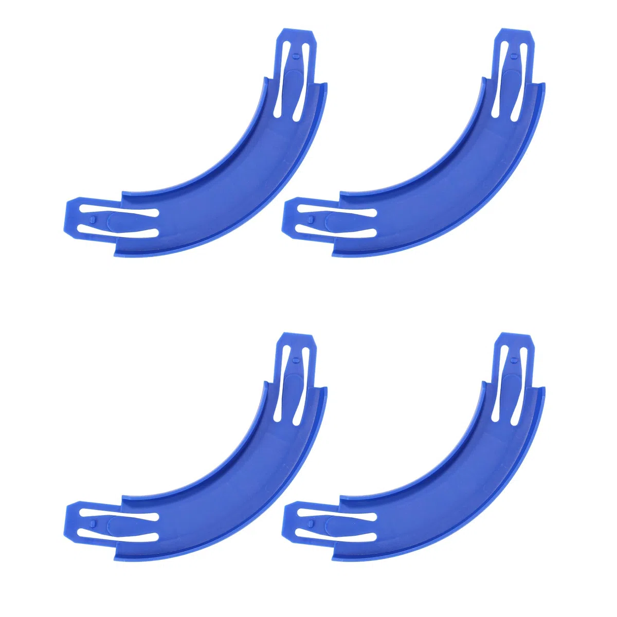 4pz Parti di Pista Girevole per Hot Wheels, 90 Gradi Connettori per Pista da Corsa Curva Auto Giocattolo Componenti Costruzione ABS il Modo da Corsa Compatibili con Hot Wheels (Blu)