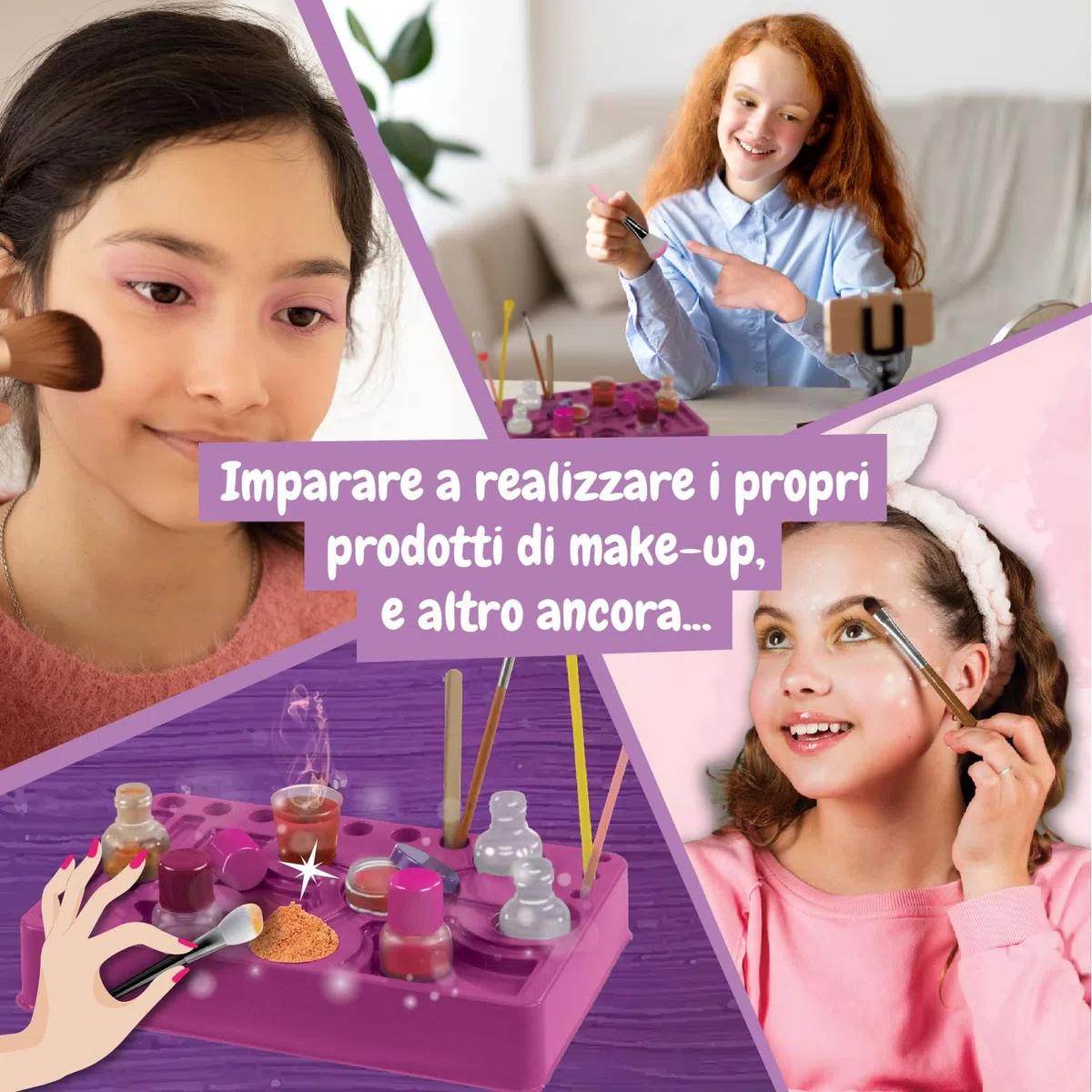 Science4you Set di Trucco per Bambini 8+ - Crea il tuo Make up con questo Giocattolo da Principessa, Trova la Bellezza all'Interno di questo Kit di Arti e Mestieri per Bambini 8 9 10 11+