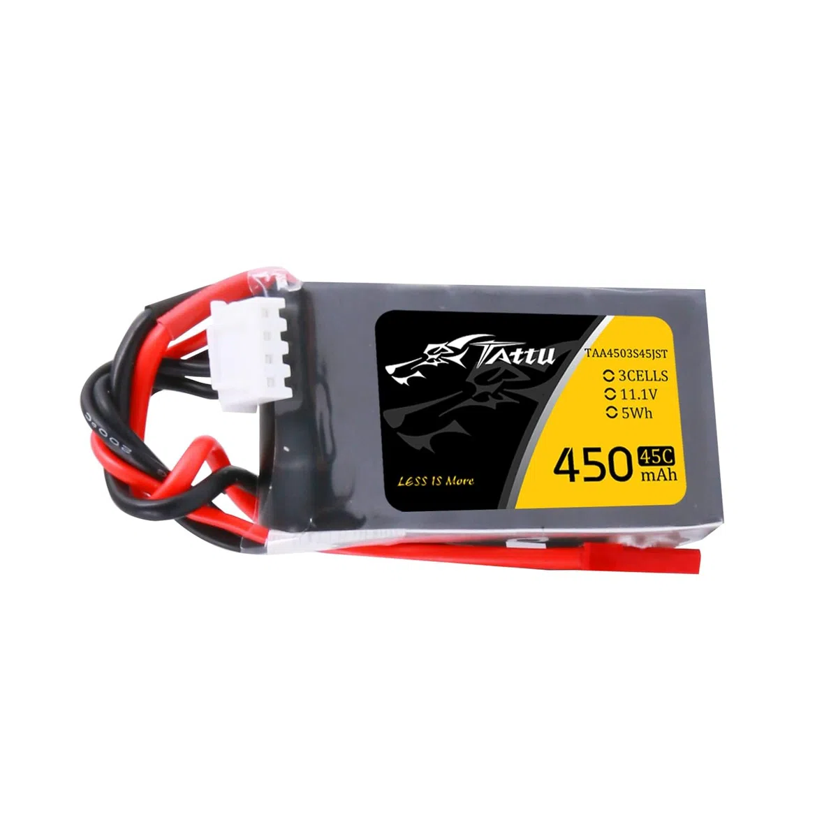 Tattu 3S 450mAh Batteria Lipo 11.1V 75C 3S1P with spina JST per UAV Drone RC Quadrocopter Multirotor FPV