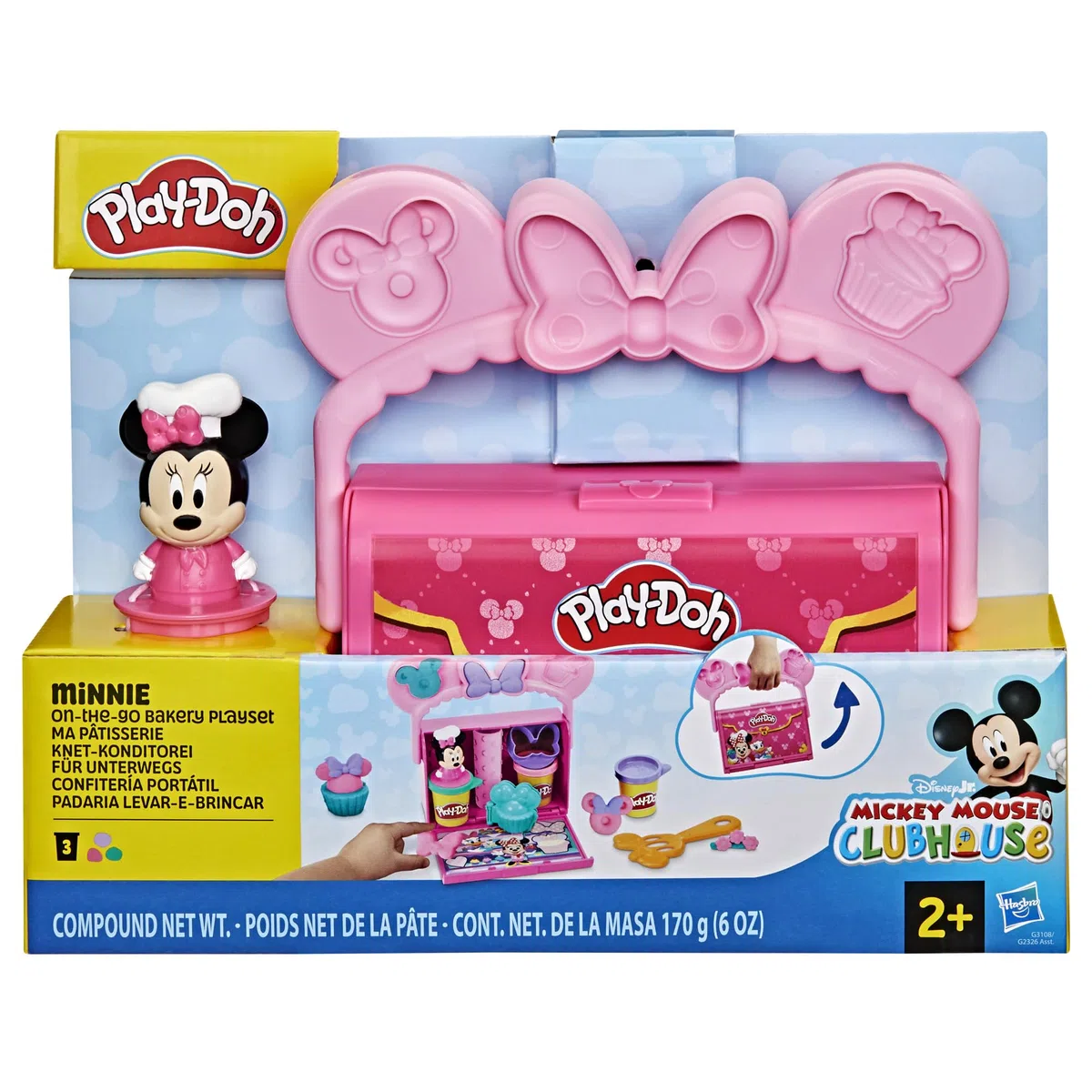 Play-Doh, Disney Junior, Pasticceria Portatile, Set Giocattolo a Tema Cucina