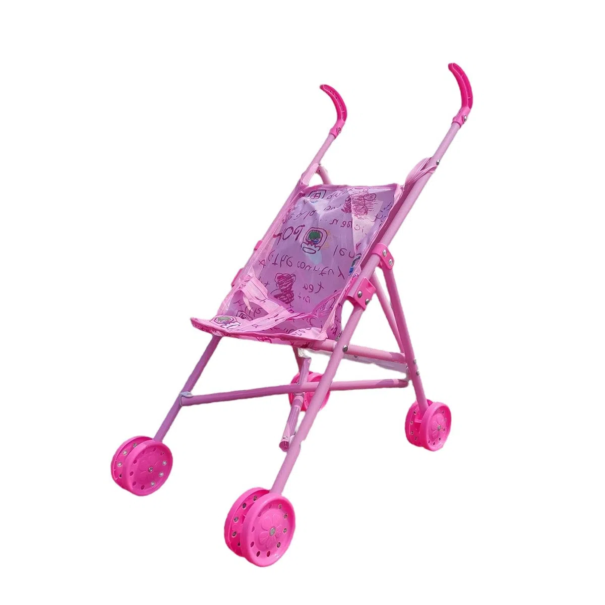 Passeggino per Bambole Pieghevole, Decorazione Adorabile, Ombrello Interattivo Portatile