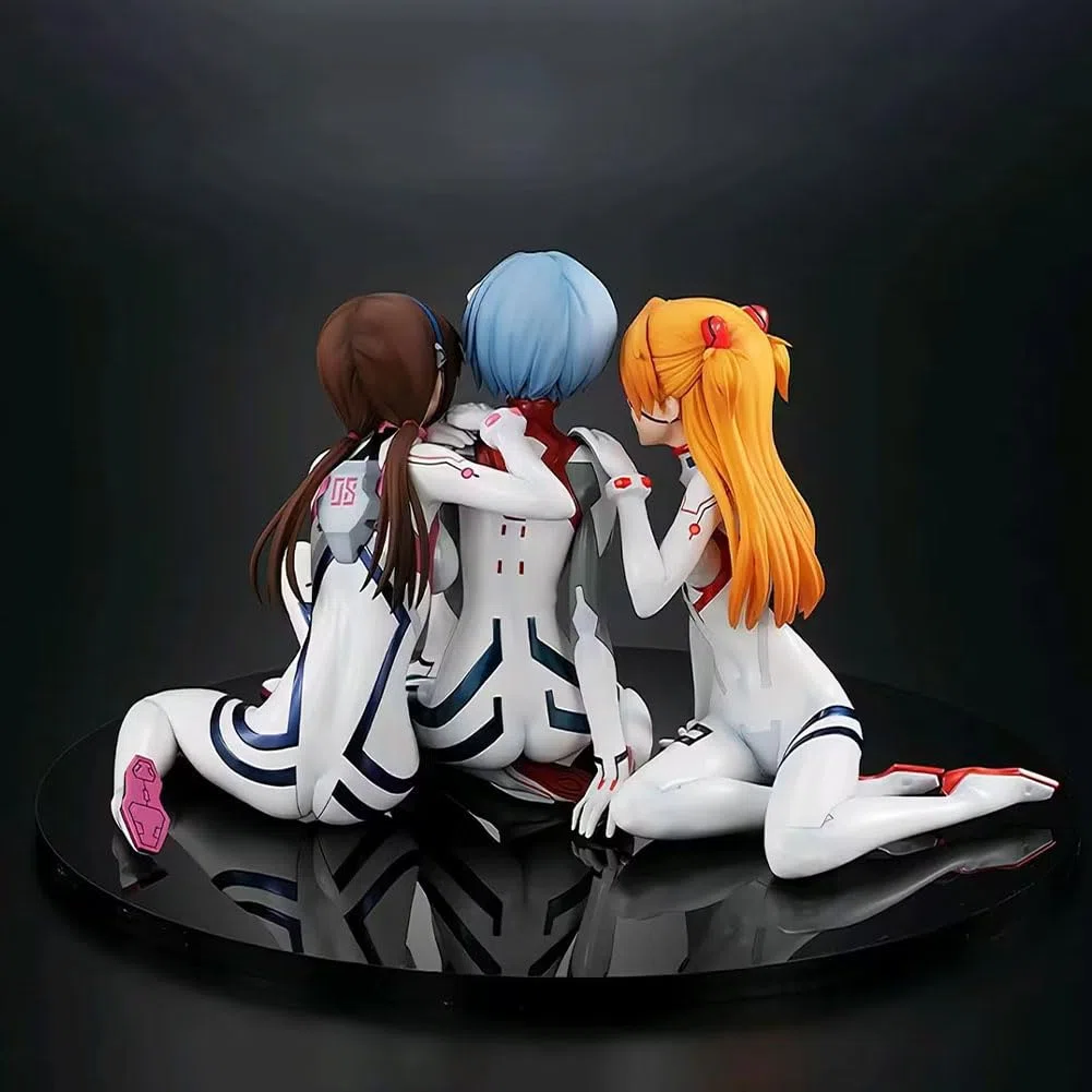 Zhongkaihua Ayanami Rei Mari Makinami Illustrious Asuka Langley Soryu Figura, statuetta anime modello in PVC case computer decorazione da scrivania da collezione (8 cm)
